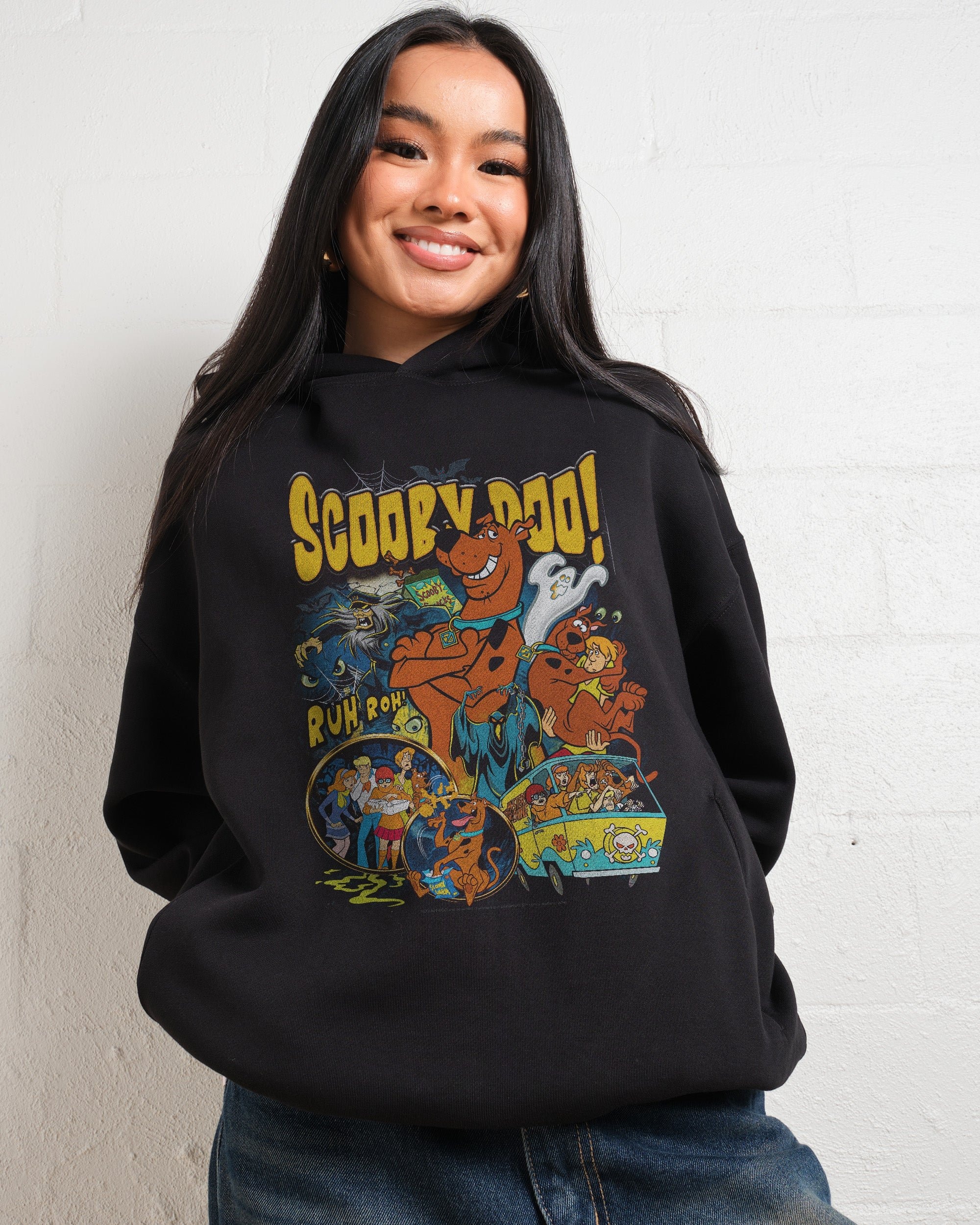 Scooby Doo Vintage Unisex Hoodie - 90s Boxy Fit, 340gsm Cotton-Poly Blend