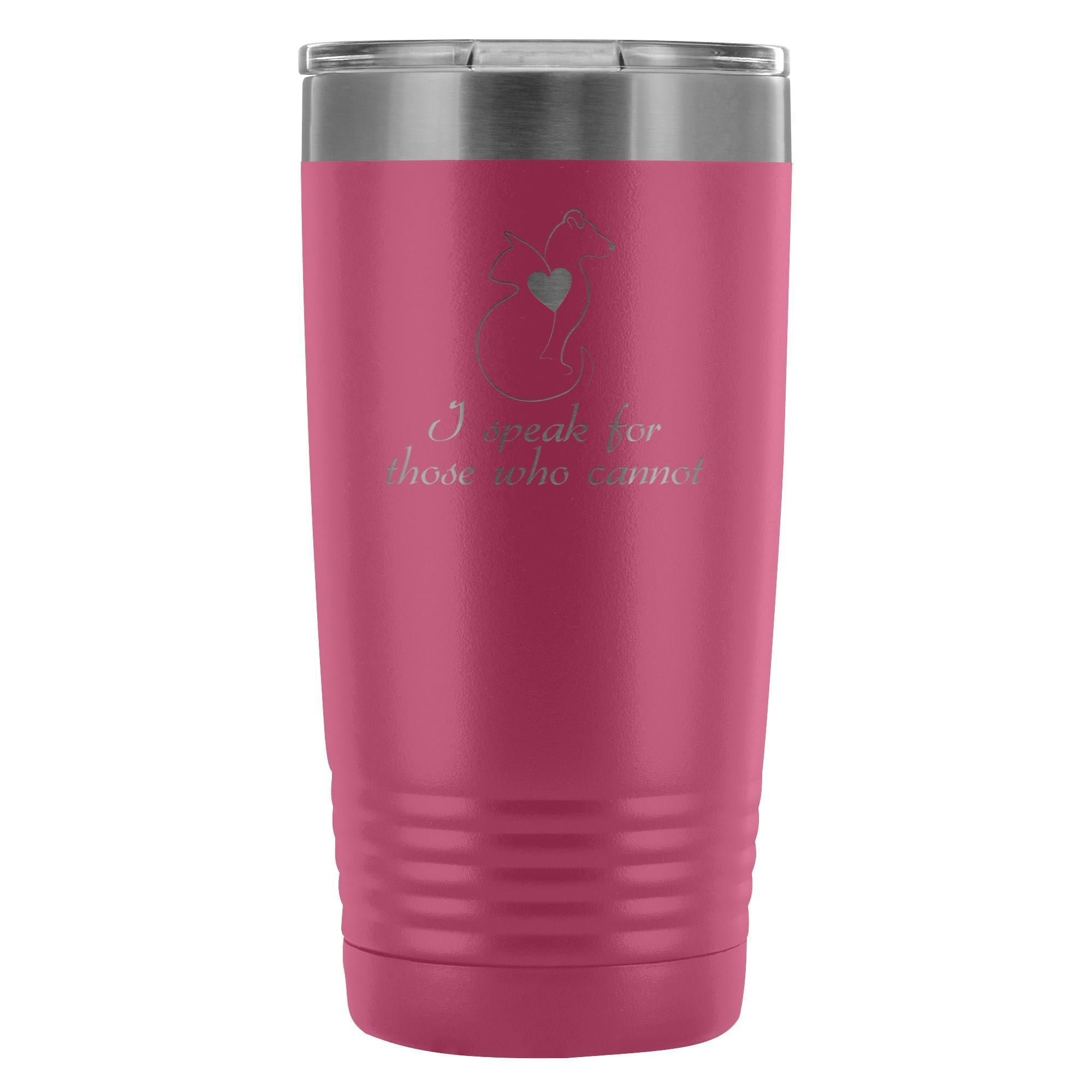I Speak for Those Who Cannot 20oz Vacuum Tumbler - Animal Rescue Polar Camel