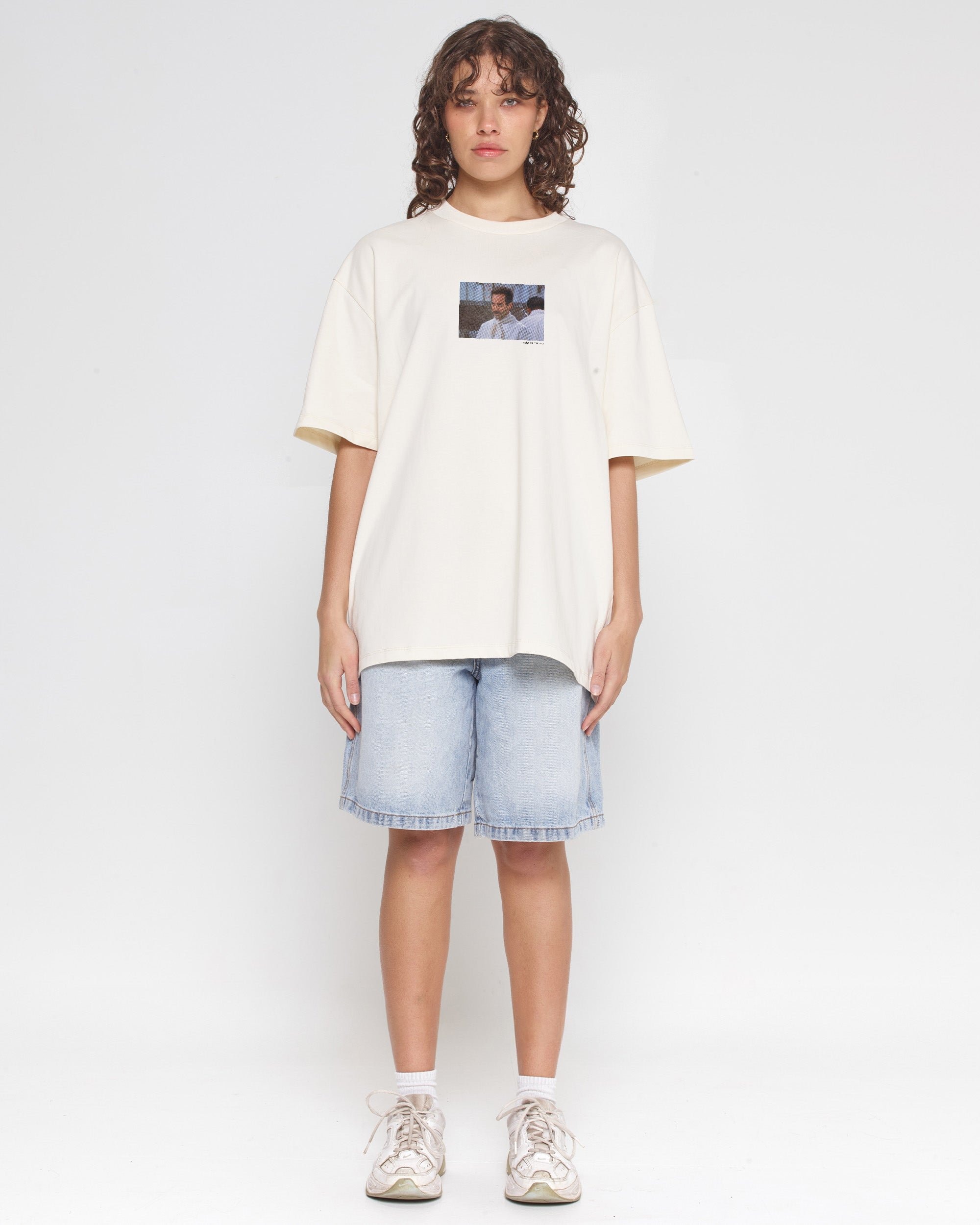 No Soup Oversized Graphic Tee - Seinfeld Collab Unisex 90s Boxy Fit 100% Combed Cotton