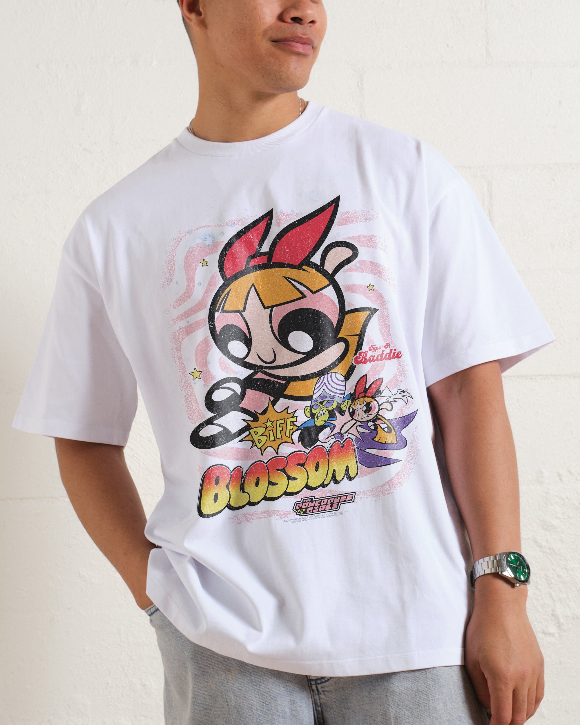 Blossom Oversized Graphic Tee - Powerpuff Girls Unisex 100% Combed Cotton