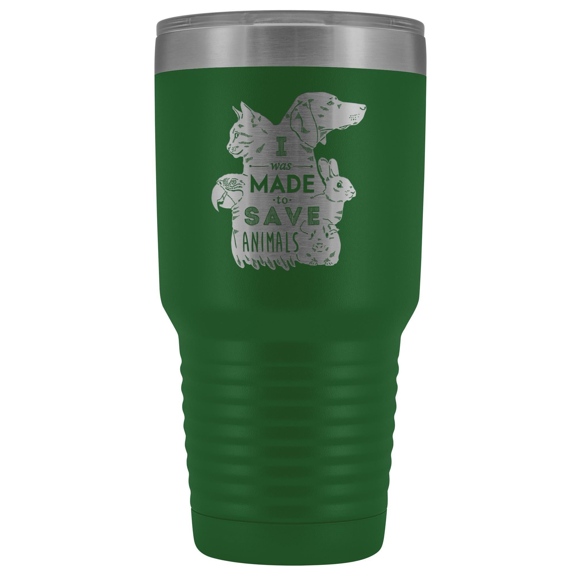 30oz Vacuum Tumbler I Was Made to Save Animals - Polar Camel Insulated Vet Gift