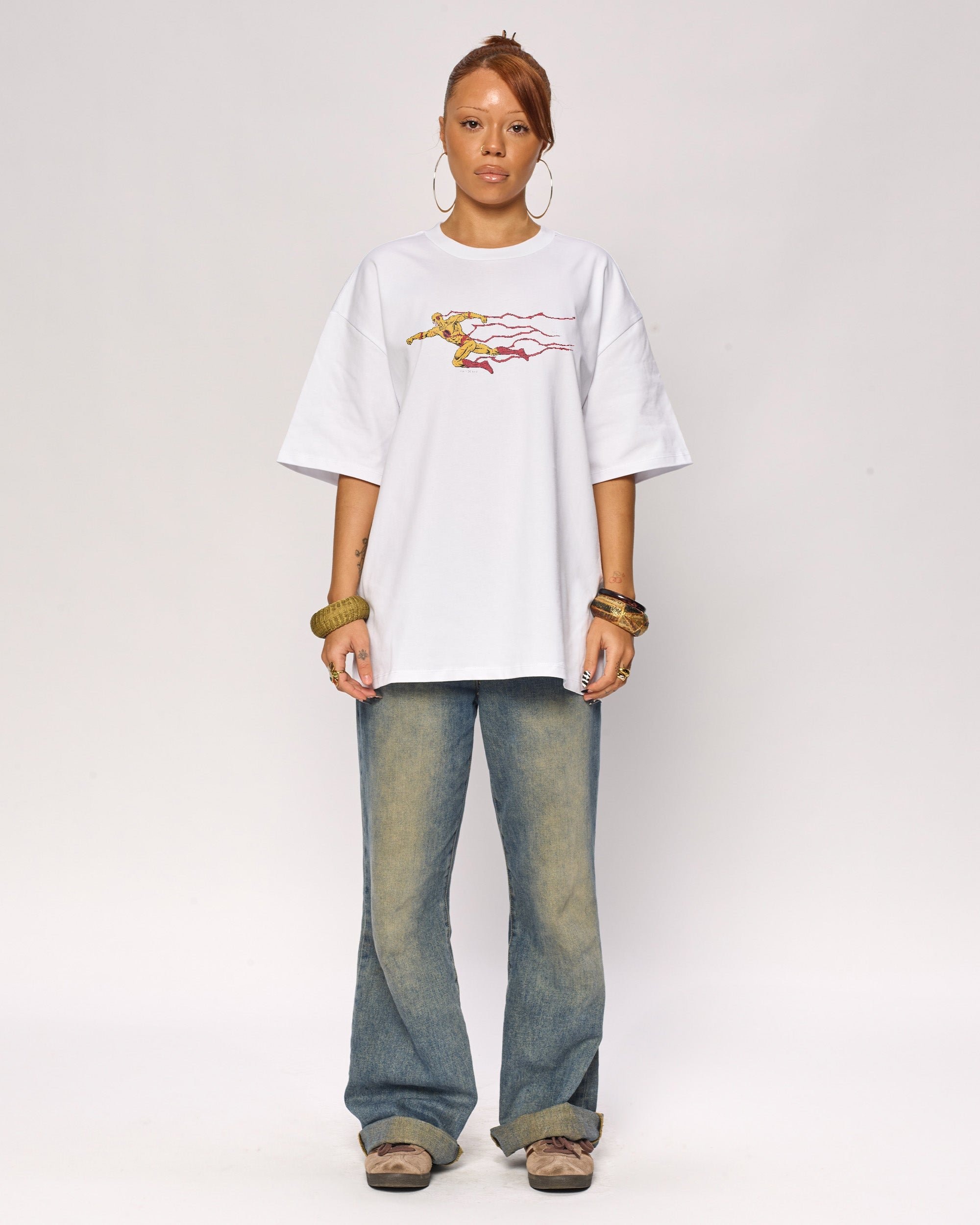 Reverse Flash Oversized Graphic Tee DC Official Unisex 100% Combed Cotton Heavyweight