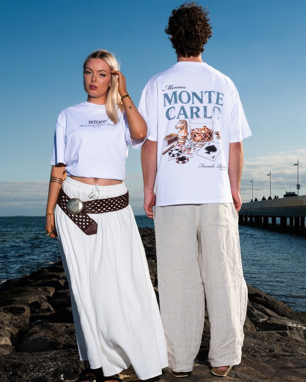 Monte Carlo Oversized Graphic Tee by Threadheads - Unisex 90s Boxy Fit 100% Combed Cotton