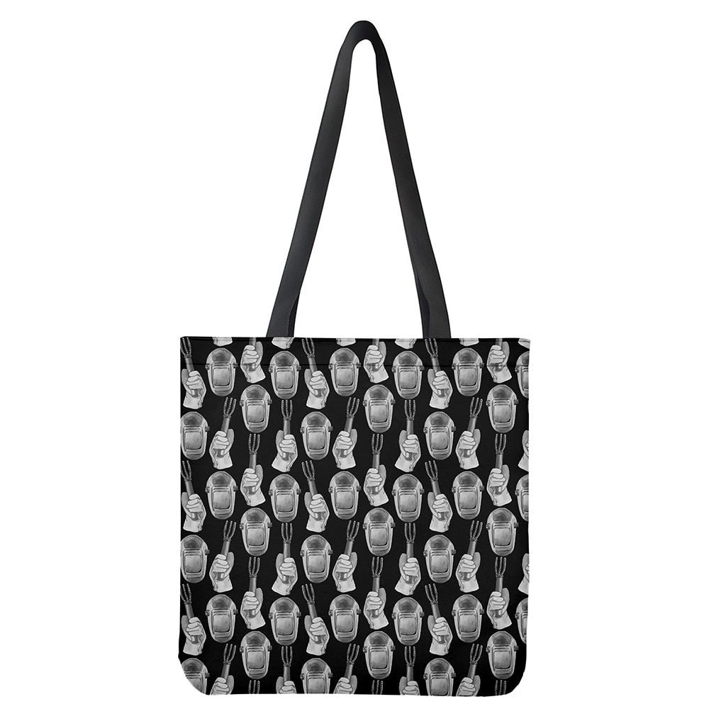 Watercolor Welder Pattern Print Tote Bag - Polyester Double-Sided Lightweight Shoulder Bag