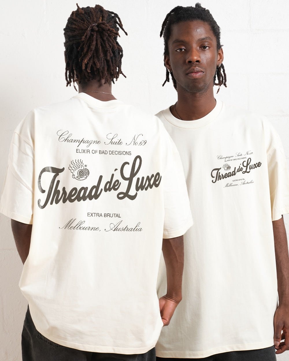 Thread De Luxe Oversized Graphic Tee Unisex 90s Boxy Fit 100% Combed Cotton