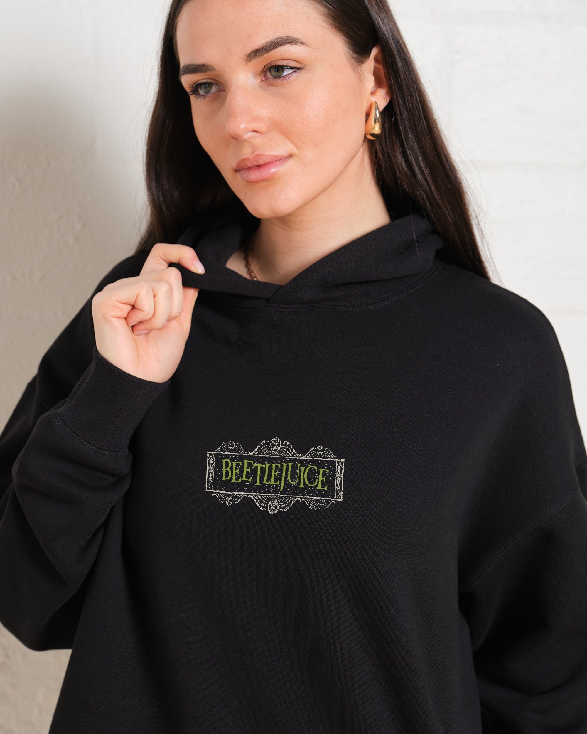 Beetlejuice It's Show Time Unisex Graphic Hoodie - 90s Boxy Fit, 340gsm Cotton-Poly Blend