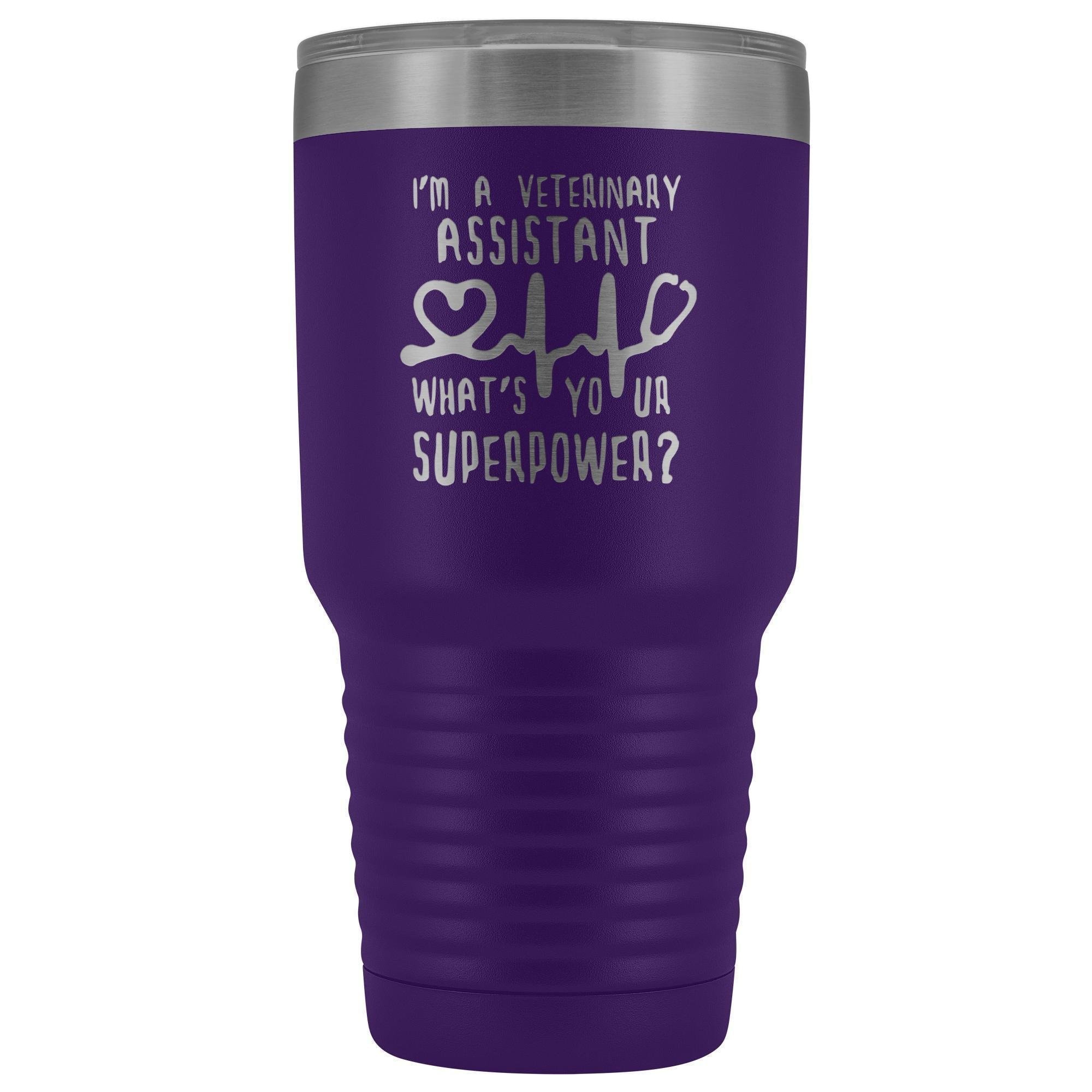 30oz Vacuum Tumbler - I'm a Veterinary Assistant, What's Your Superpower? Polar Camel Insulated