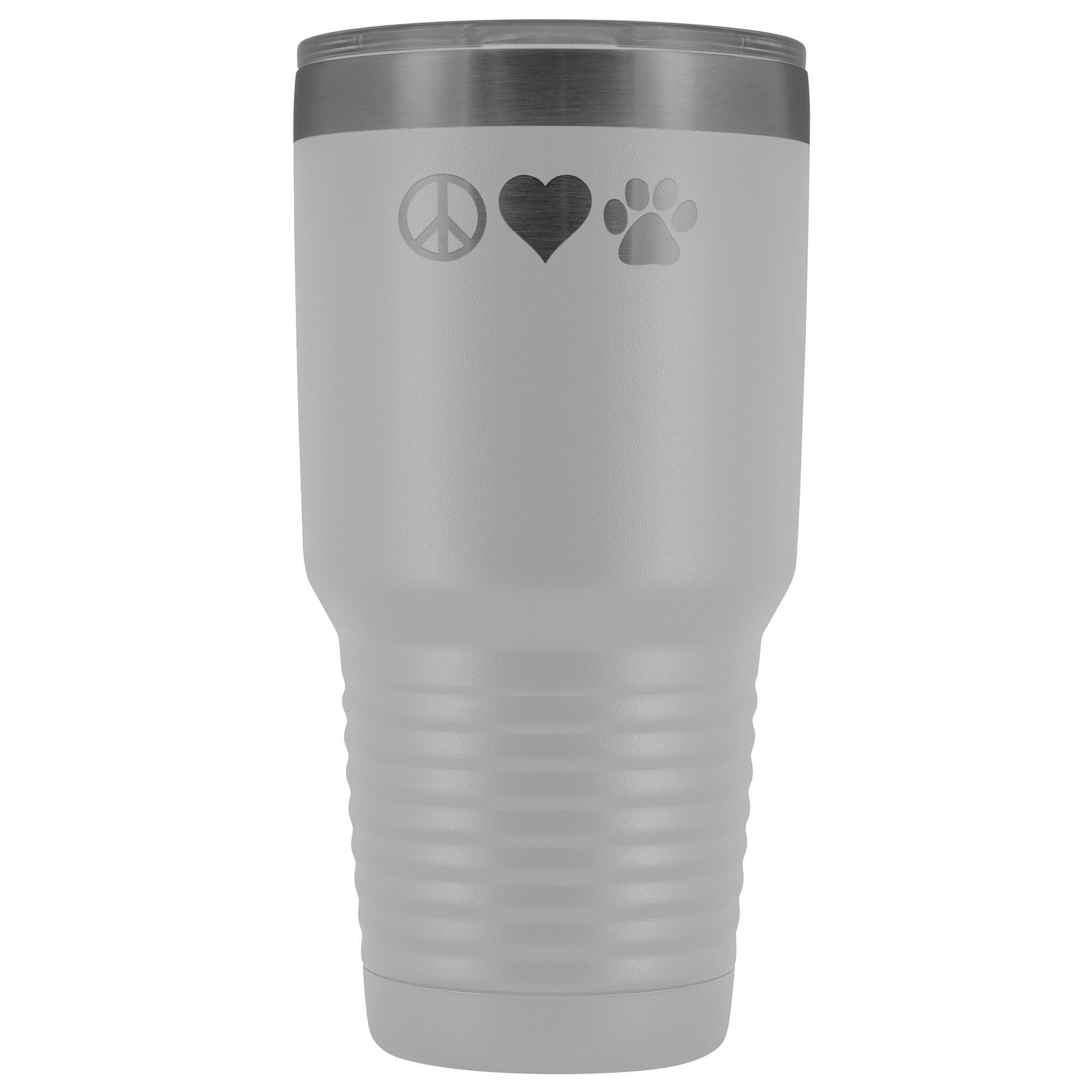 Peace Love Paws 30oz Vacuum Tumbler - Polar Camel Insulated Double Wall