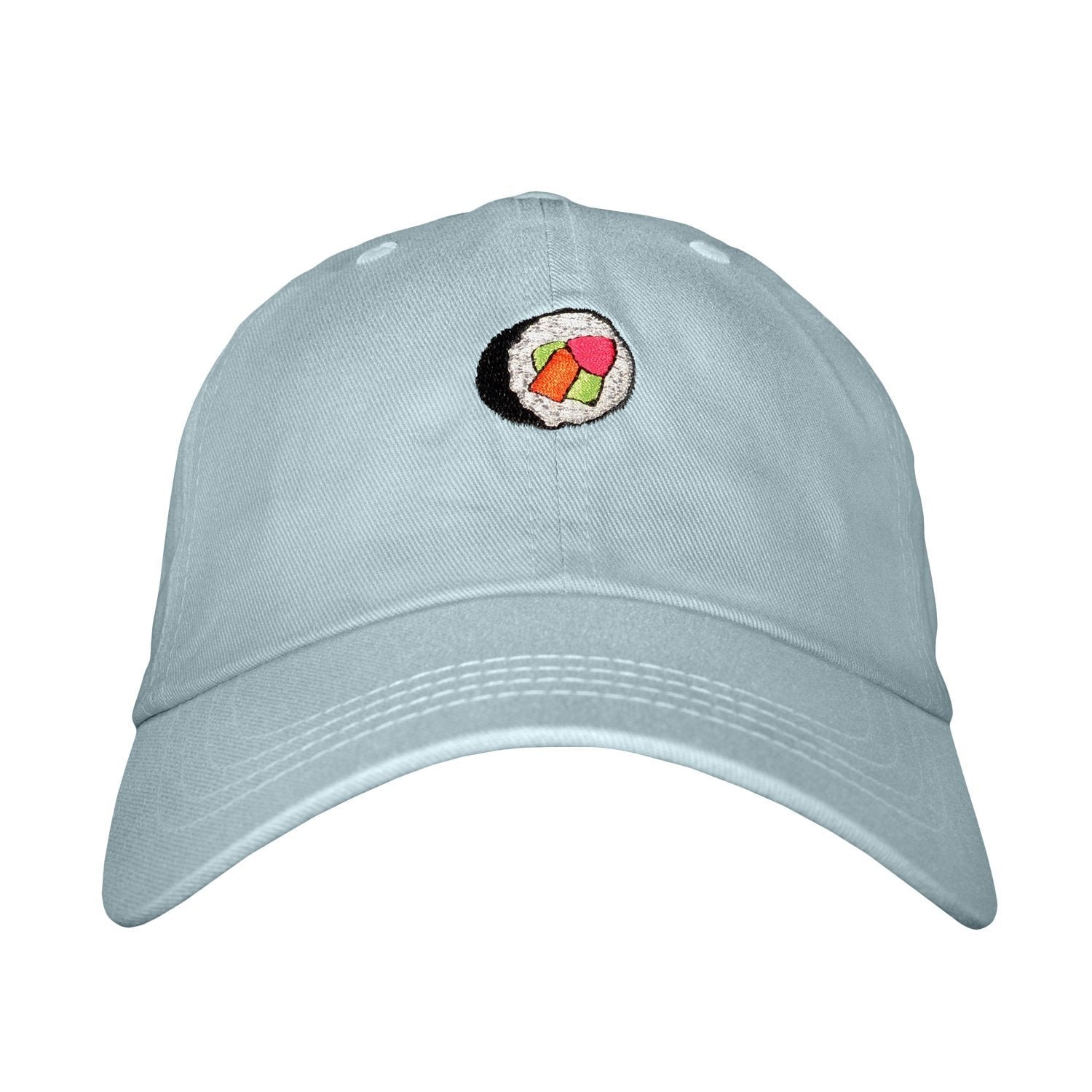 Sushi Dad Hat - Embroidered Unstructured Cotton Baseball Cap, Adjustable One Size