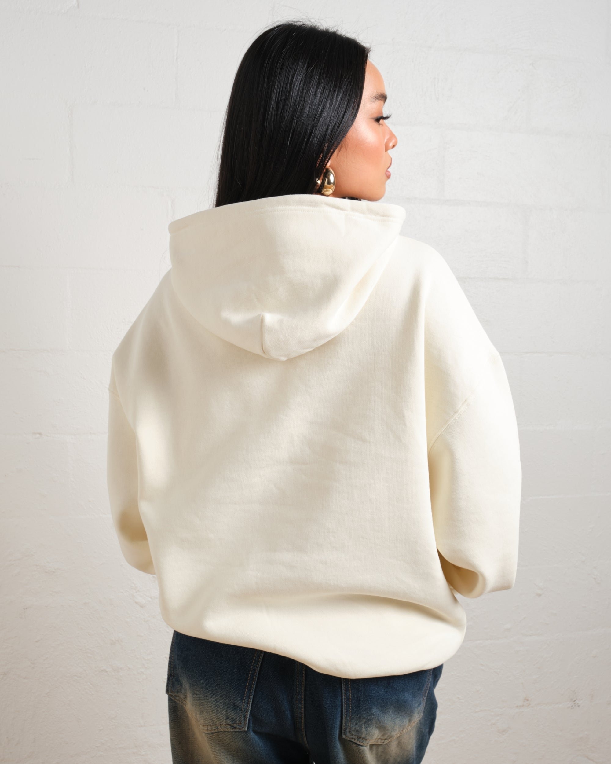Oversized Unisex Hoodie 340 GSM Cotton Poly Blend Drop Shoulder Relaxed Fit