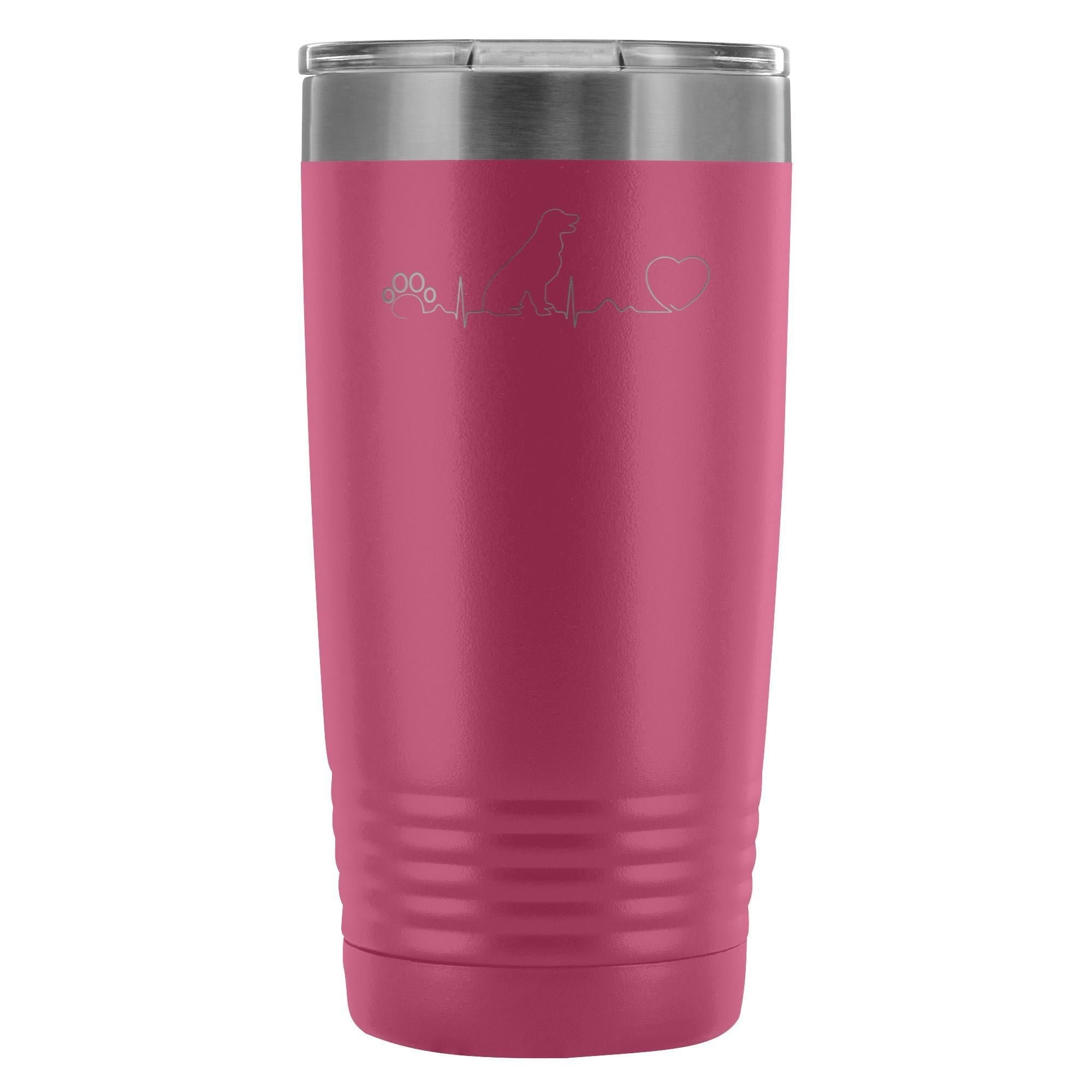 Dog Heartbeat 20oz Vacuum Tumbler - Polar Camel Insulated Tumbler for Vet Techs & Dog Lovers