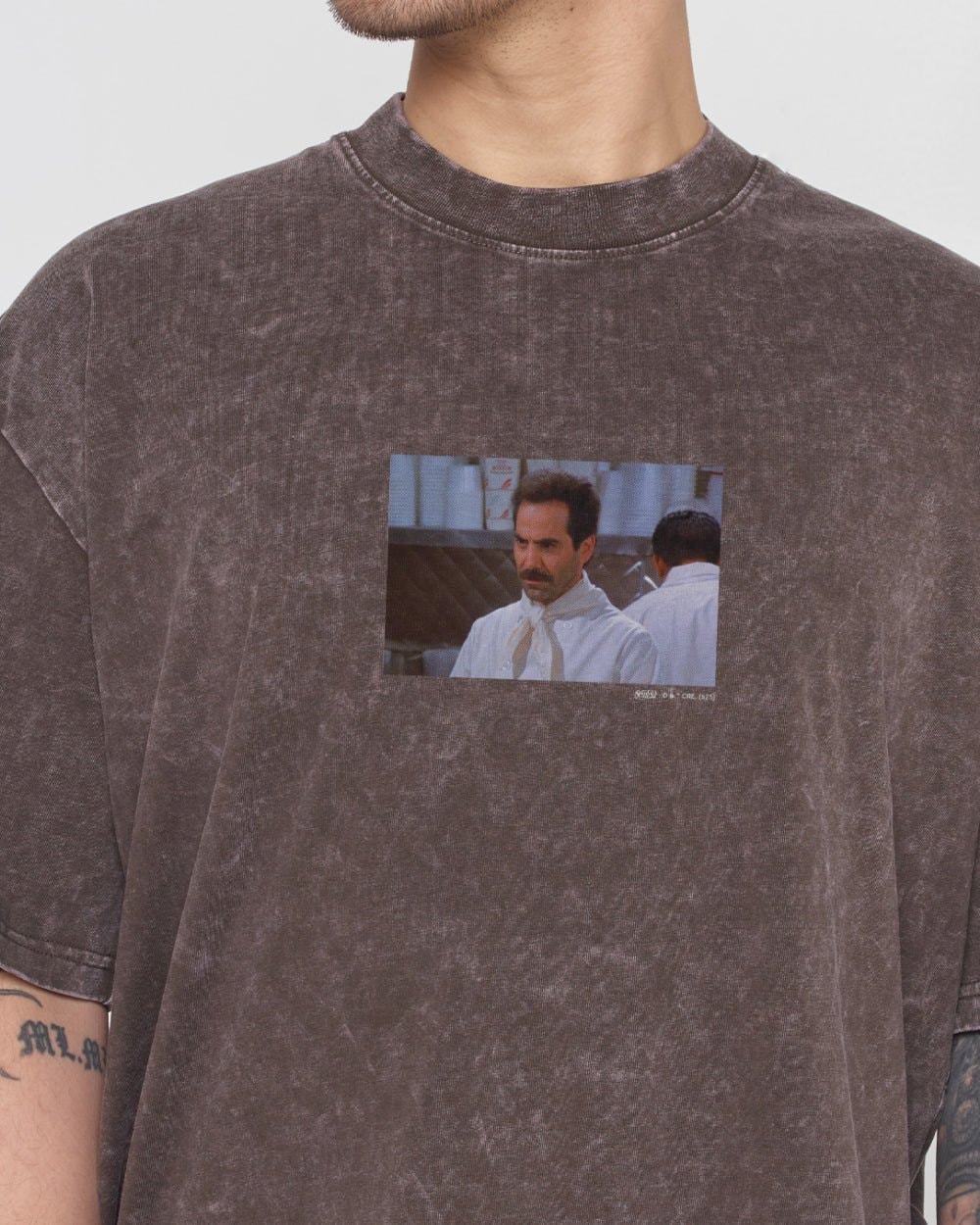 No Soup Oversized Graphic Tee - Seinfeld Collab Unisex 90s Boxy Fit 100% Combed Cotton