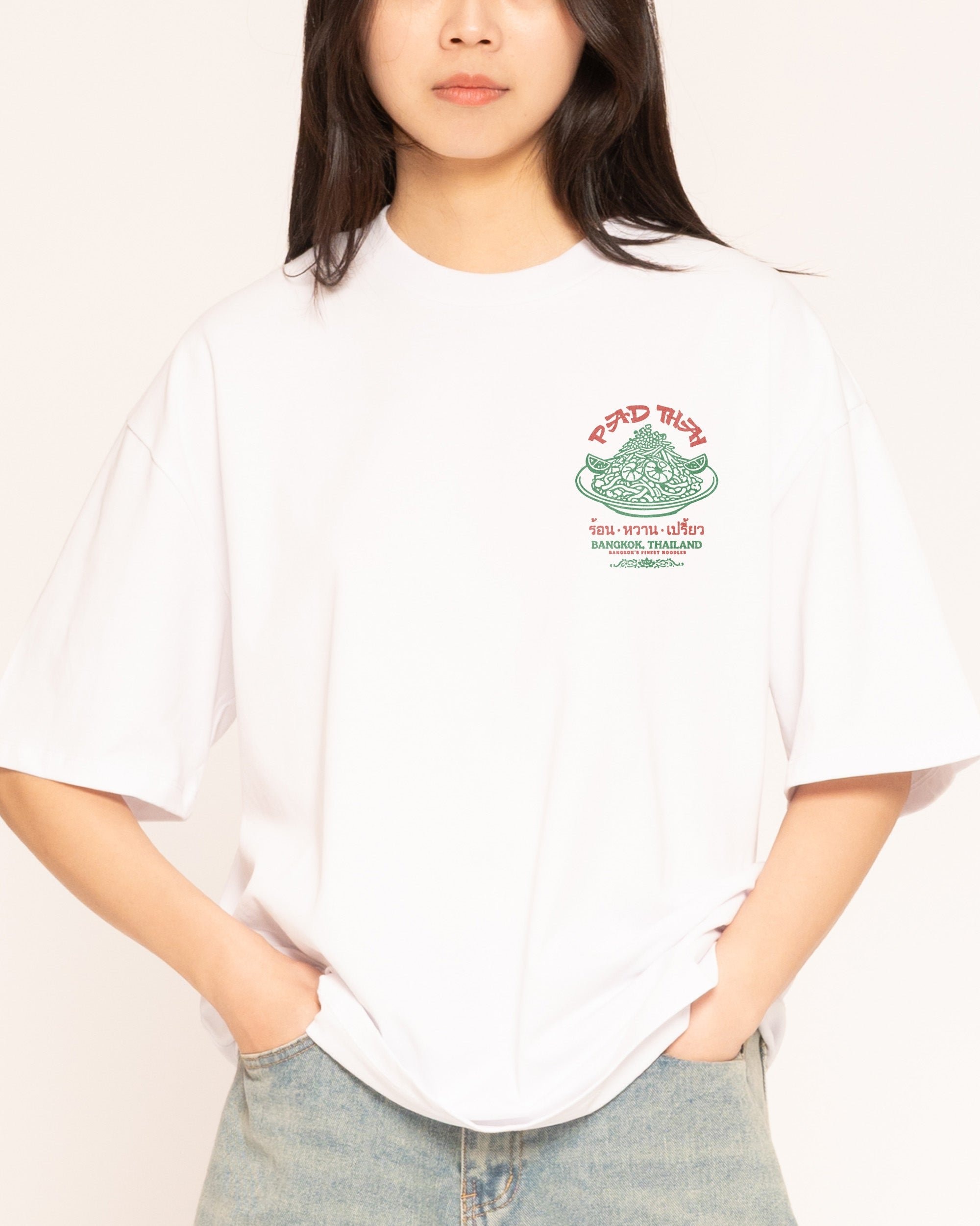Pad Thai Dynasty Oversized Tee - Threadheads 90s Boxy Fit Heavyweight Cotton Unisex T-Shirt