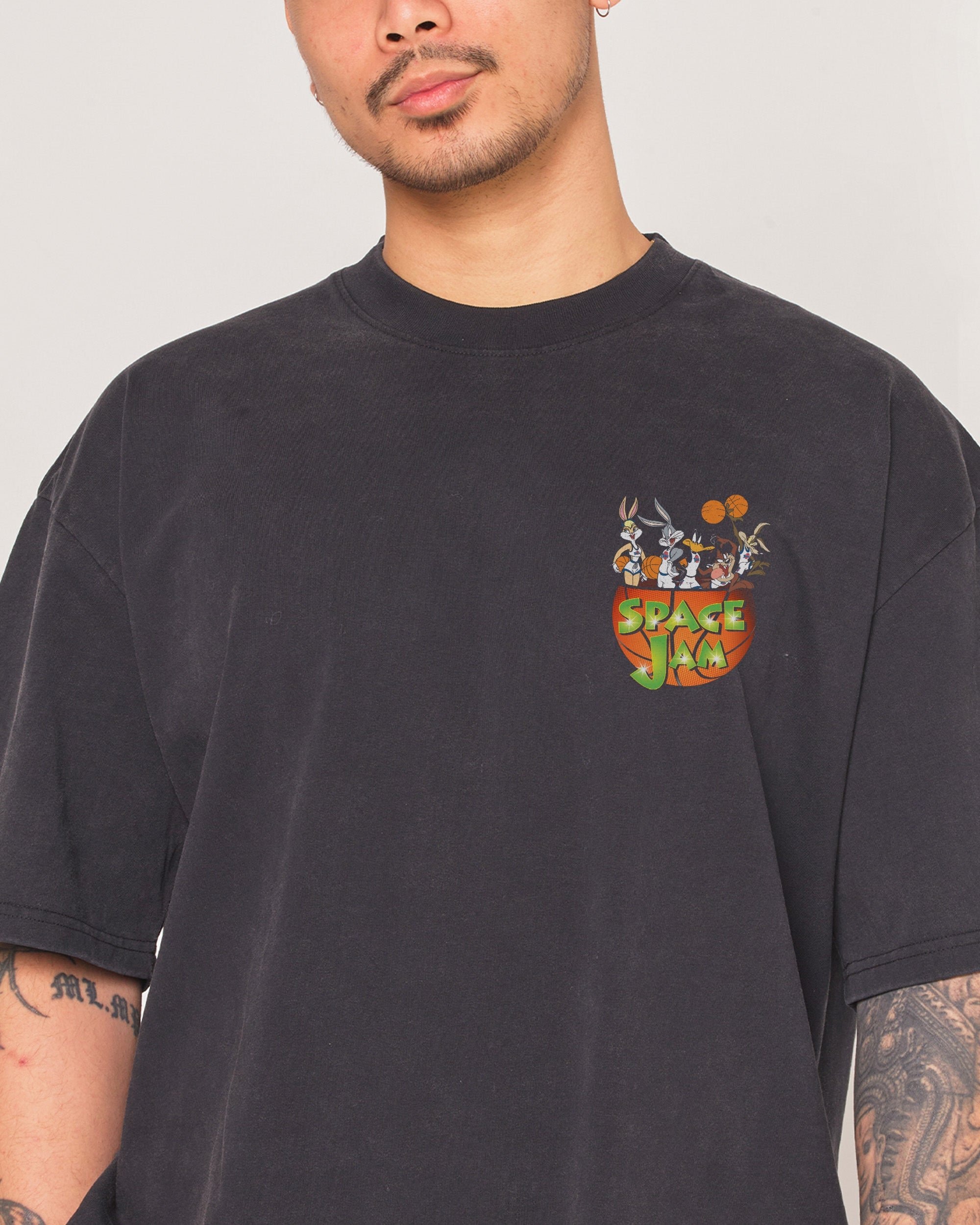 Space Jam Stars Oversized Graphic Tee - Looney Tunes Unisex 100% Combed Cotton
