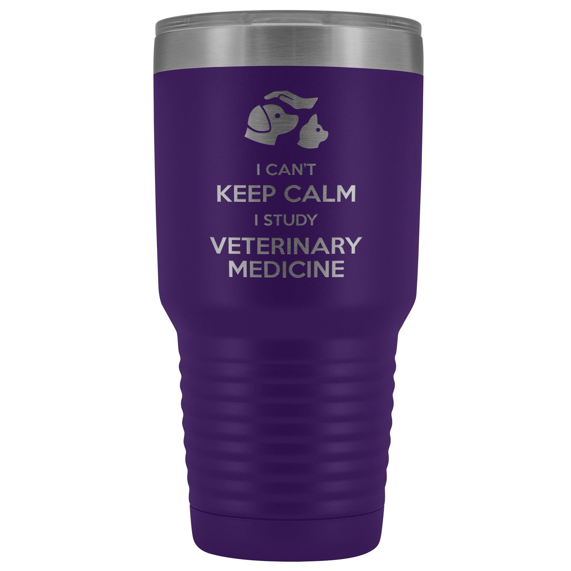 30oz Vacuum Tumbler Vet Student I Can't Keep Calm I Study Veterinary Medicine Polar Camel