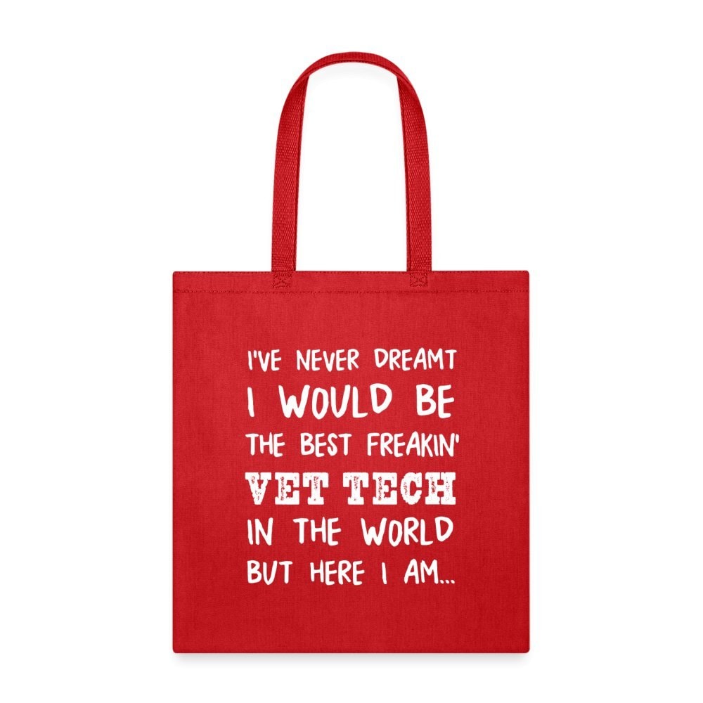 Vet Tech Cotton Tote Bag - Freakin' Vet Tech Design, Durable Canvas