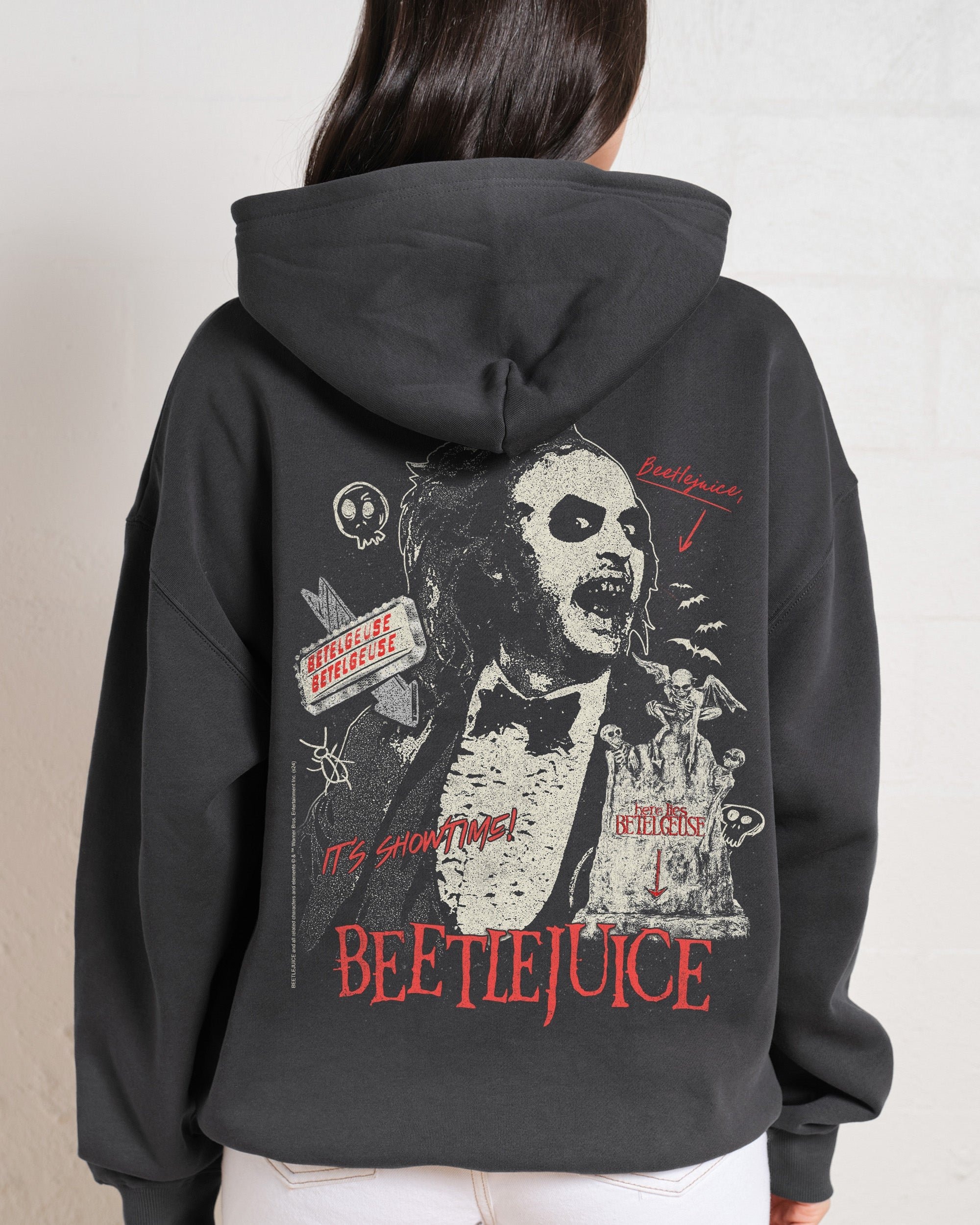 Beetlejuice Grave Unisex Hoodie - Premium 90s Boxy Fit Cotton Blend