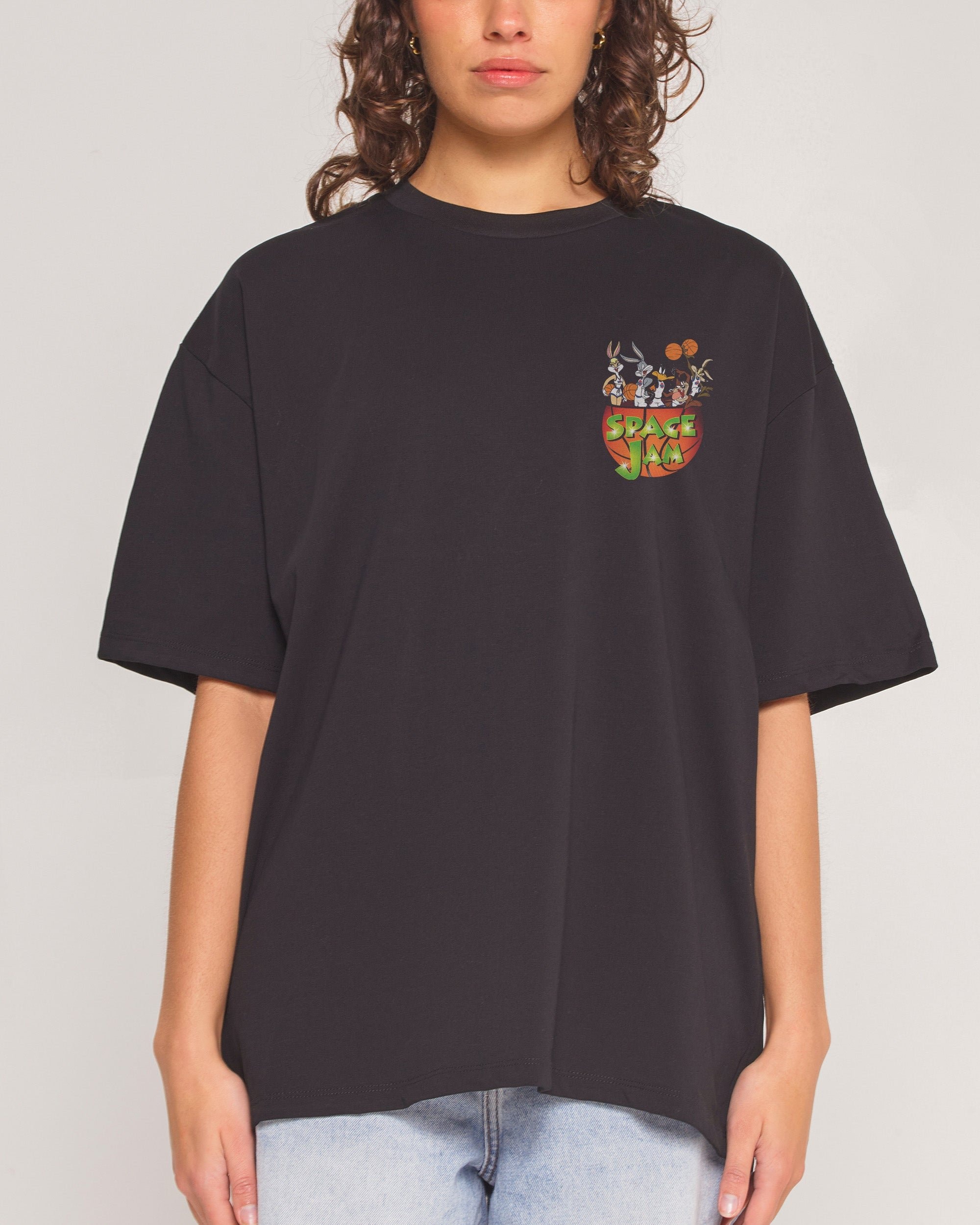 Space Jam Stars Oversized Graphic Tee - Looney Tunes Unisex 100% Combed Cotton