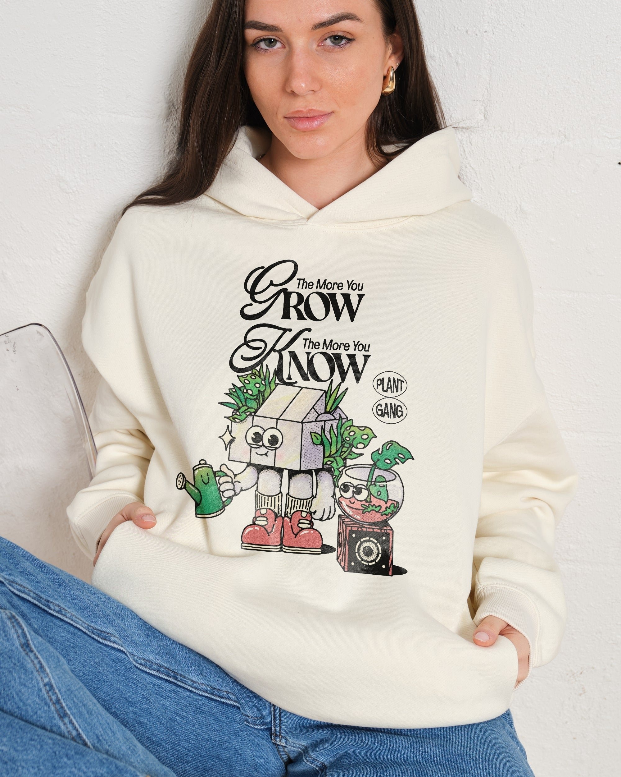 The More You Grow Unisex Graphic Hoodie - 90s Boxy Fit, 80% Cotton