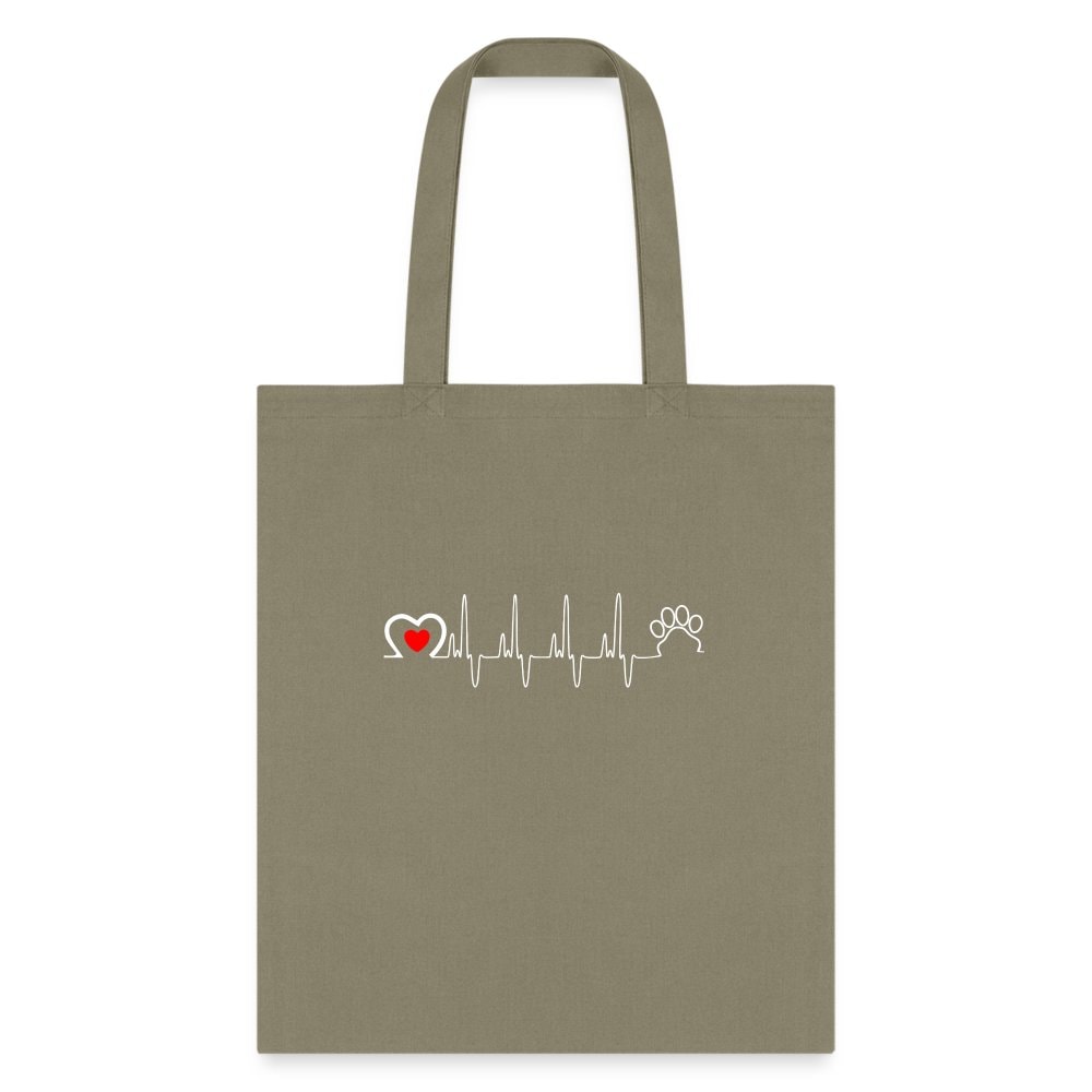 Animal Love Beat Tote Bag - Veterinary Pet Lover Canvas Shoulder Bag