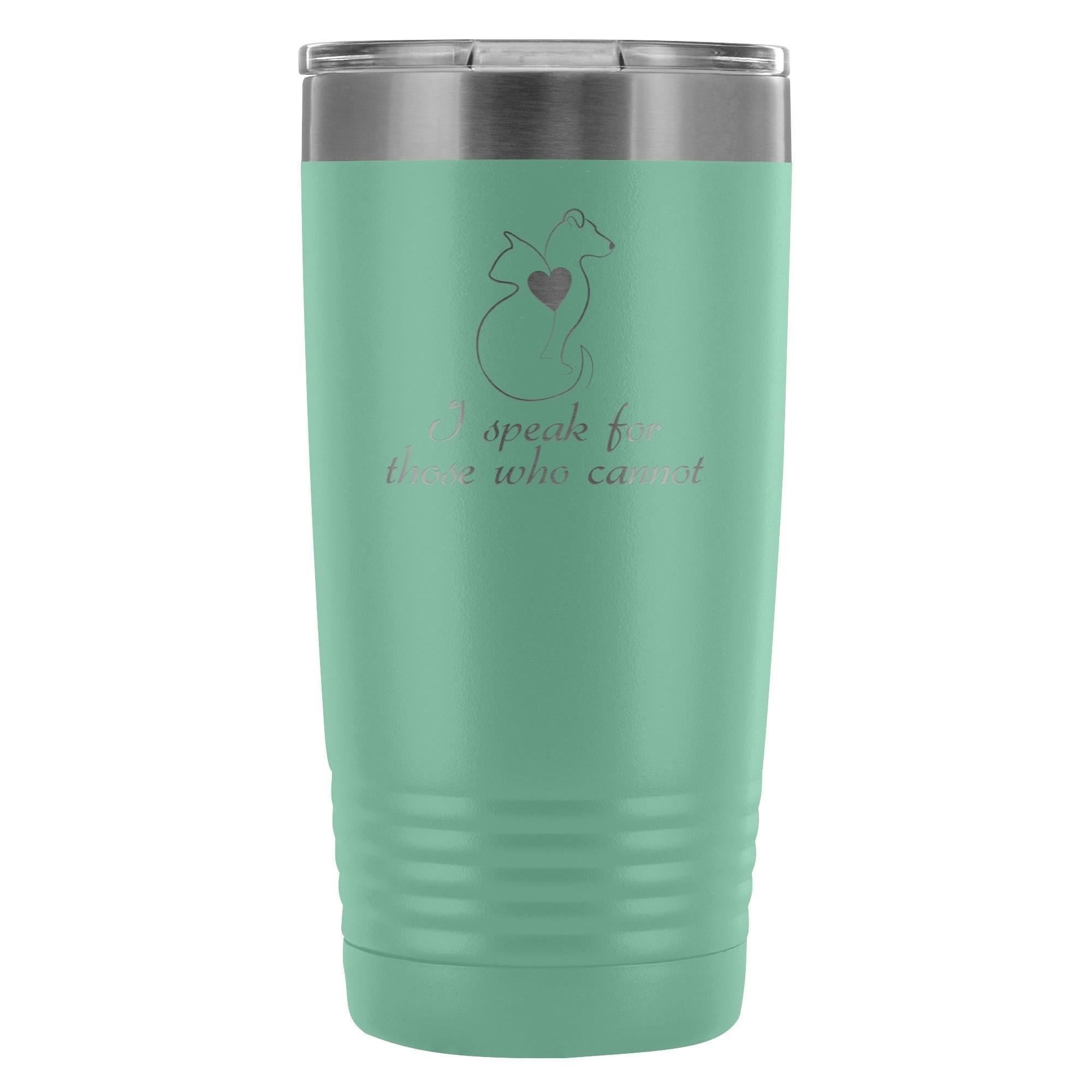 I Speak for Those Who Cannot 20oz Vacuum Tumbler - Animal Rescue Polar Camel