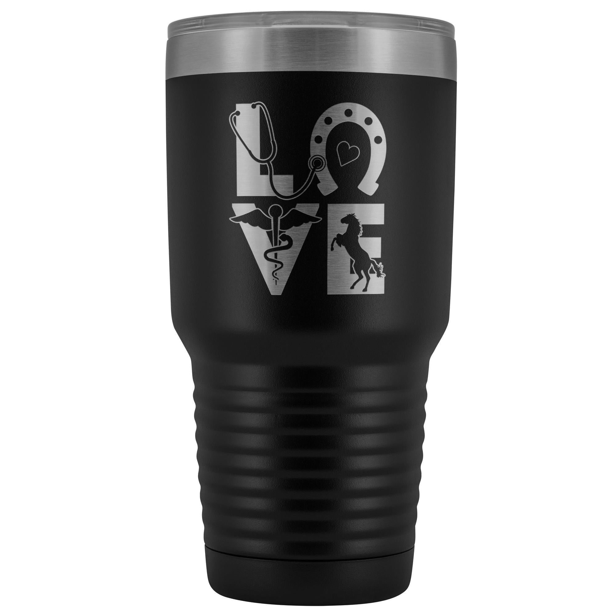 Equine Love 30oz Vacuum Tumbler - Polar Camel Stainless Steel Insulated for Vets