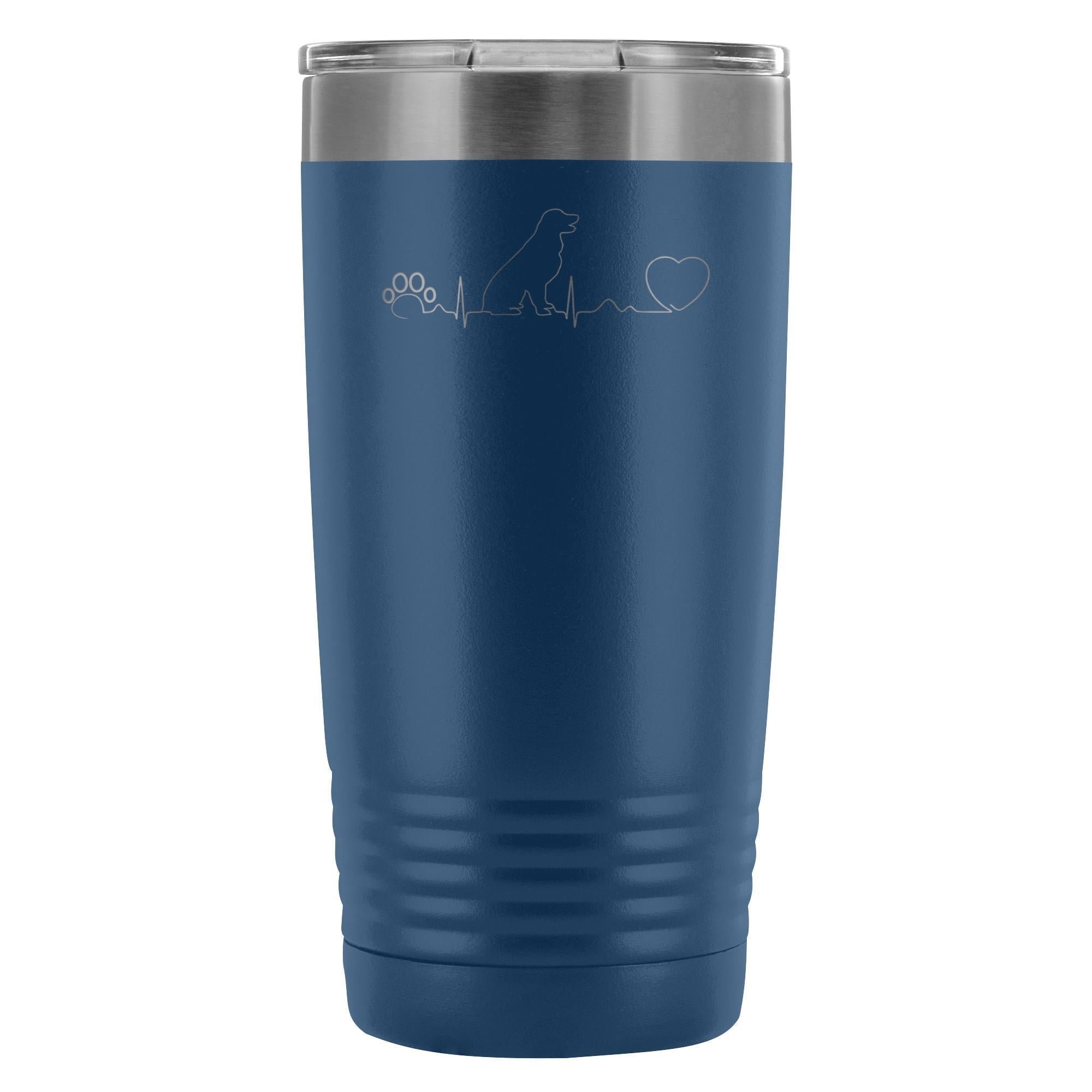 Dog Heartbeat 20oz Vacuum Tumbler - Polar Camel Insulated Tumbler for Vet Techs & Dog Lovers