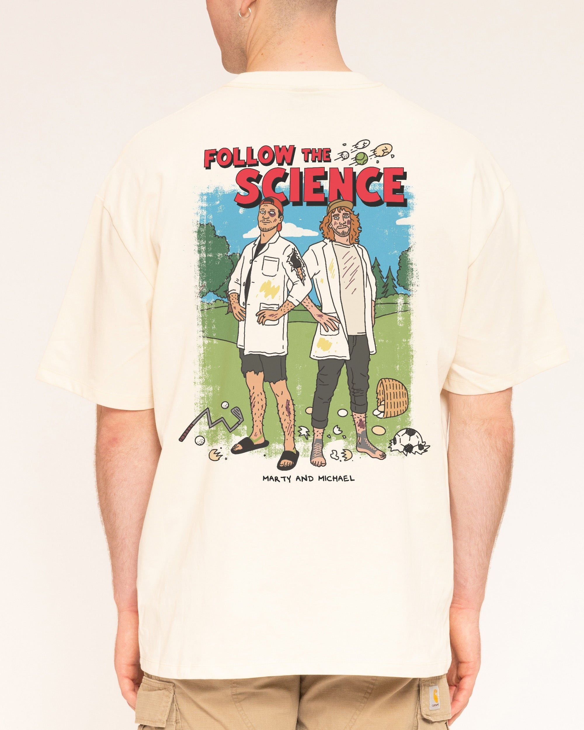 FTS Follow the Science Oversized Graphic Tee Unisex 100% Combed Cotton Heavyweight