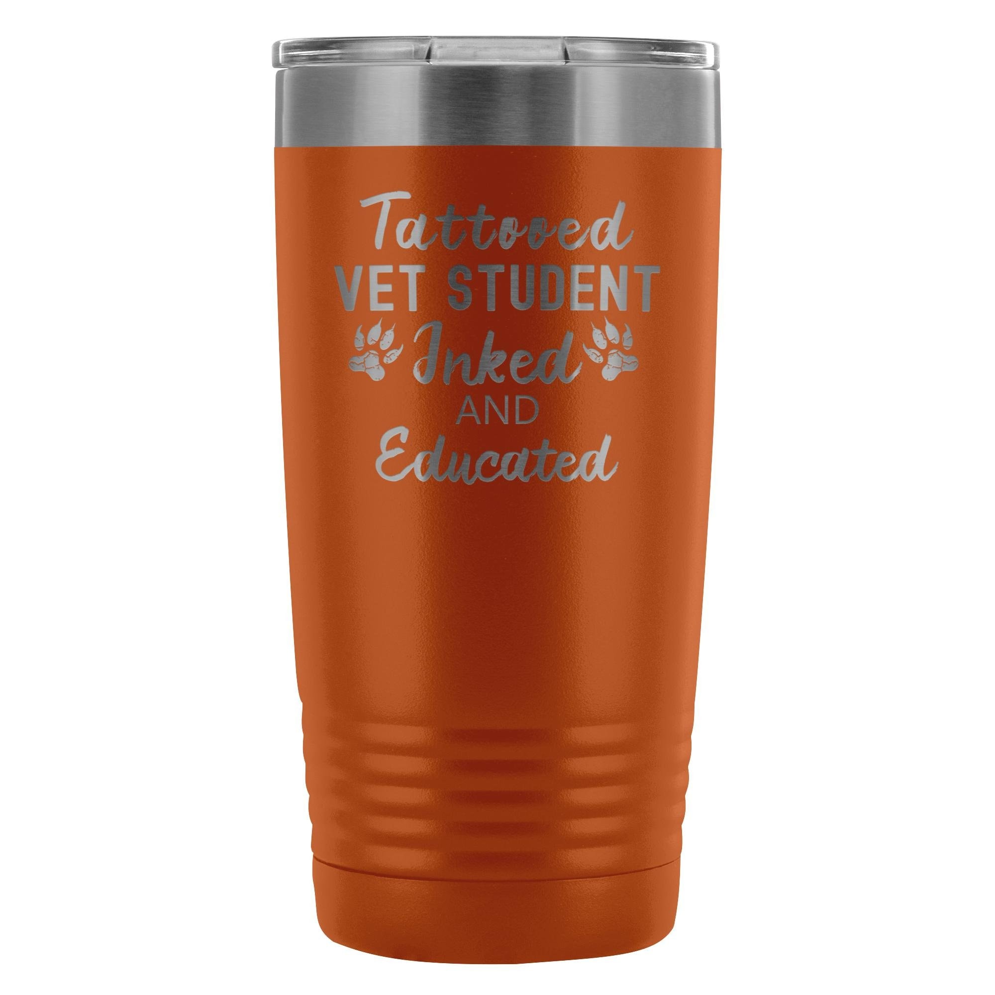 Vet Student Tattooed Inked and Educated 20oz Vacuum Tumbler - Polar Camel