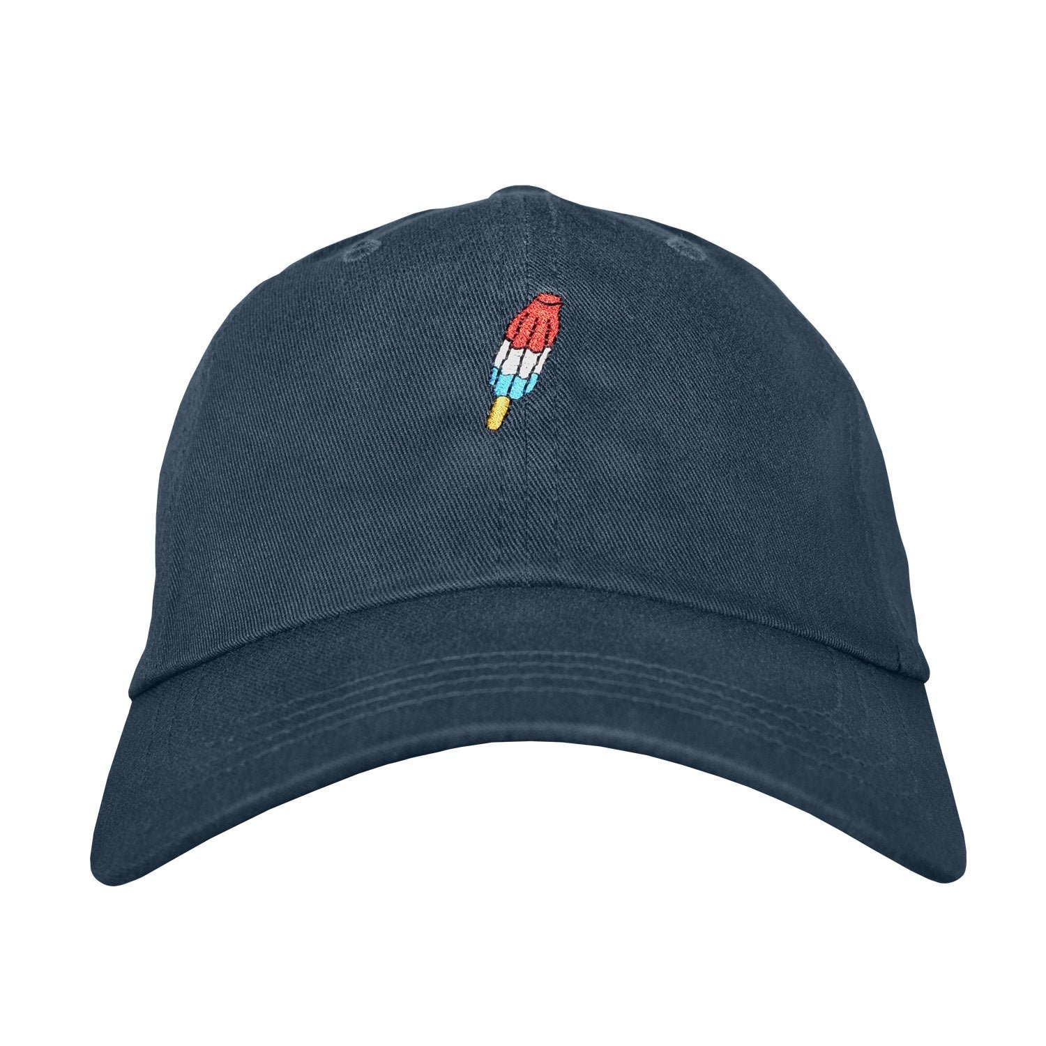 Rocket Pop Popsicle Dad Hat - Embroidered USA Made Unstructured Cotton Twill