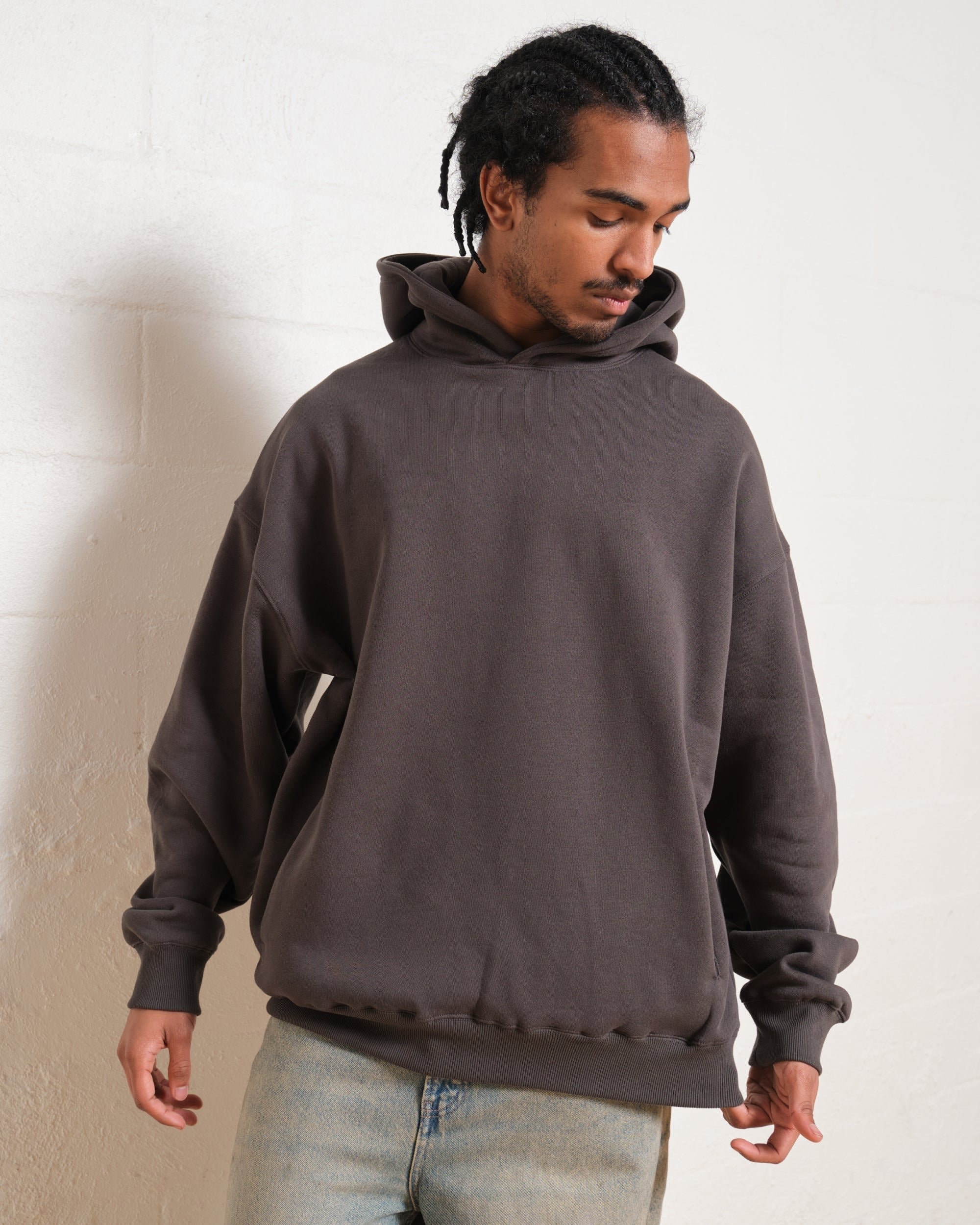 Oversized Unisex Hoodie 340 GSM Cotton Poly Blend Drop Shoulder Relaxed Fit