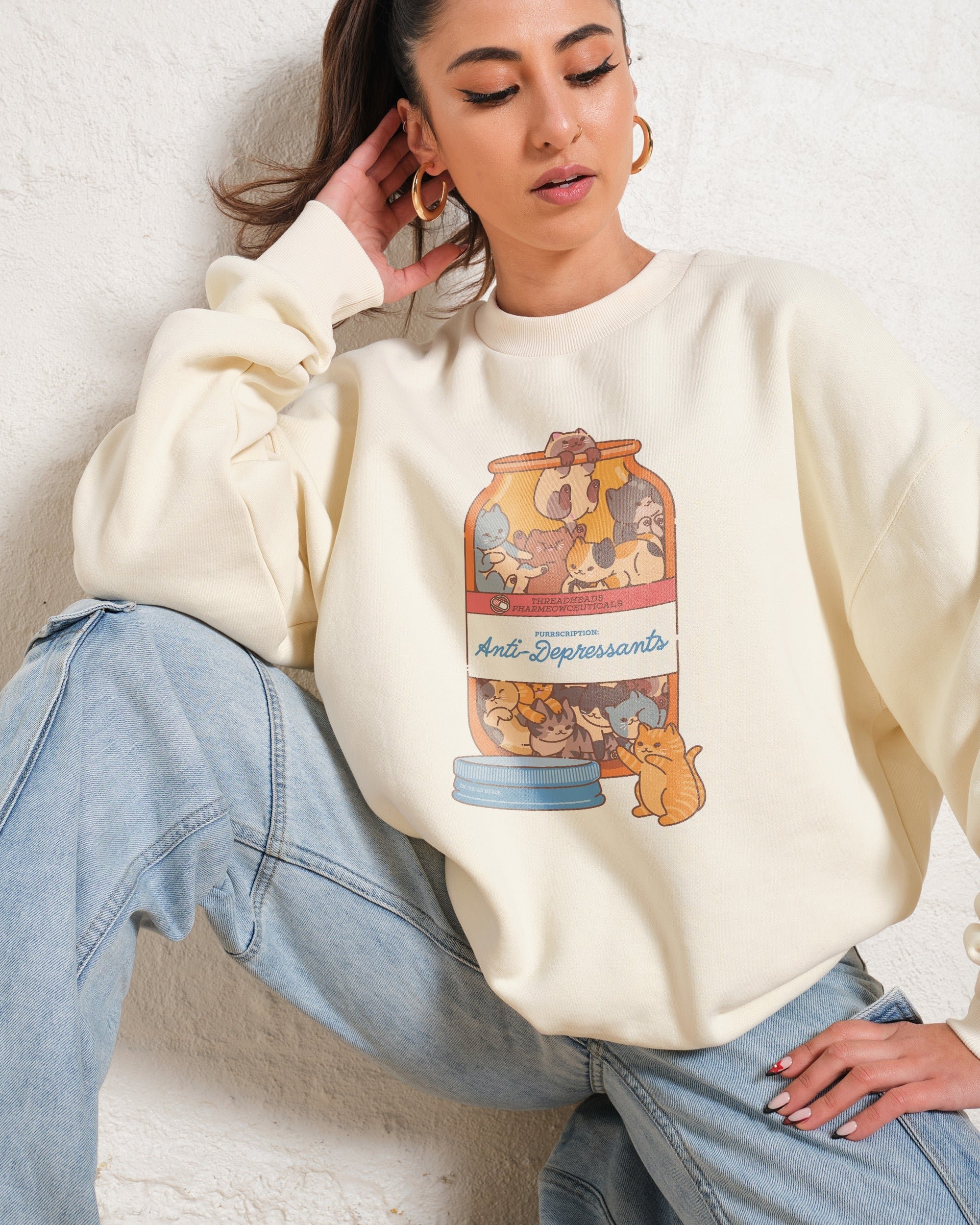 Anti-Depressants Graphic Sweatshirt Unisex 340gsm Cotton Poly Blend