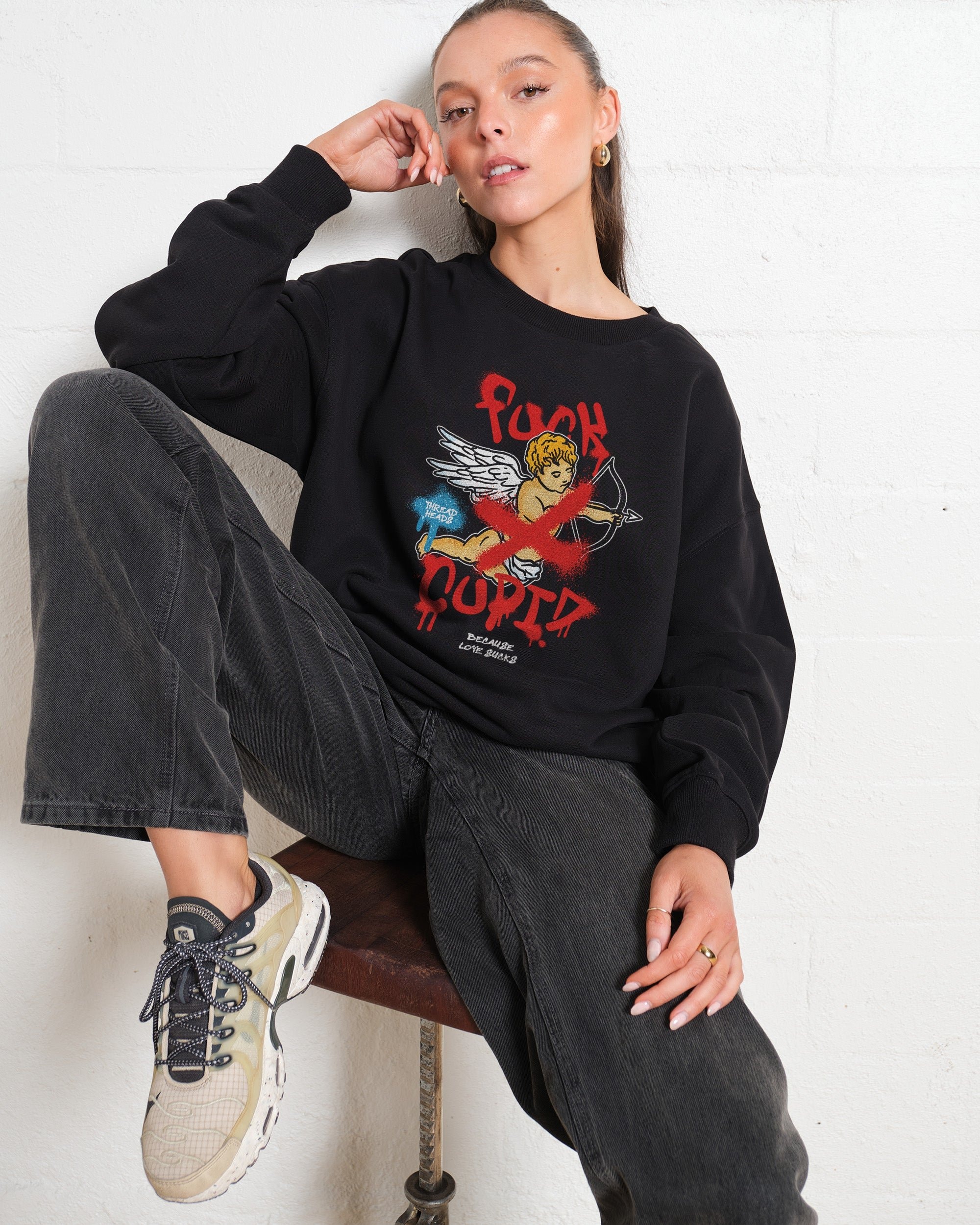 Love Sucks Unisex Graphic Sweatshirt - Threadheads Premium 340gsm Cotton Blend