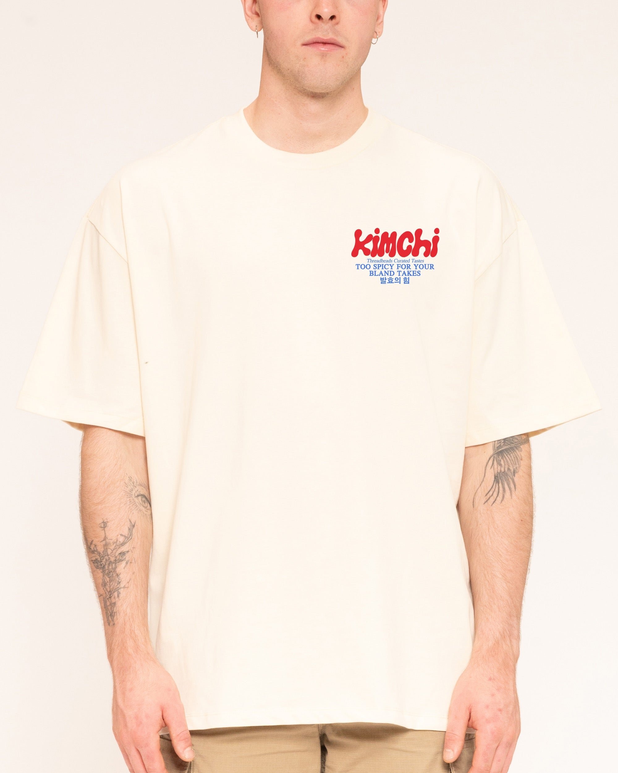 Kimchi Oversized Unisex Tee - Threadheads 90s Graphic T-Shirt 275gsm Cotton