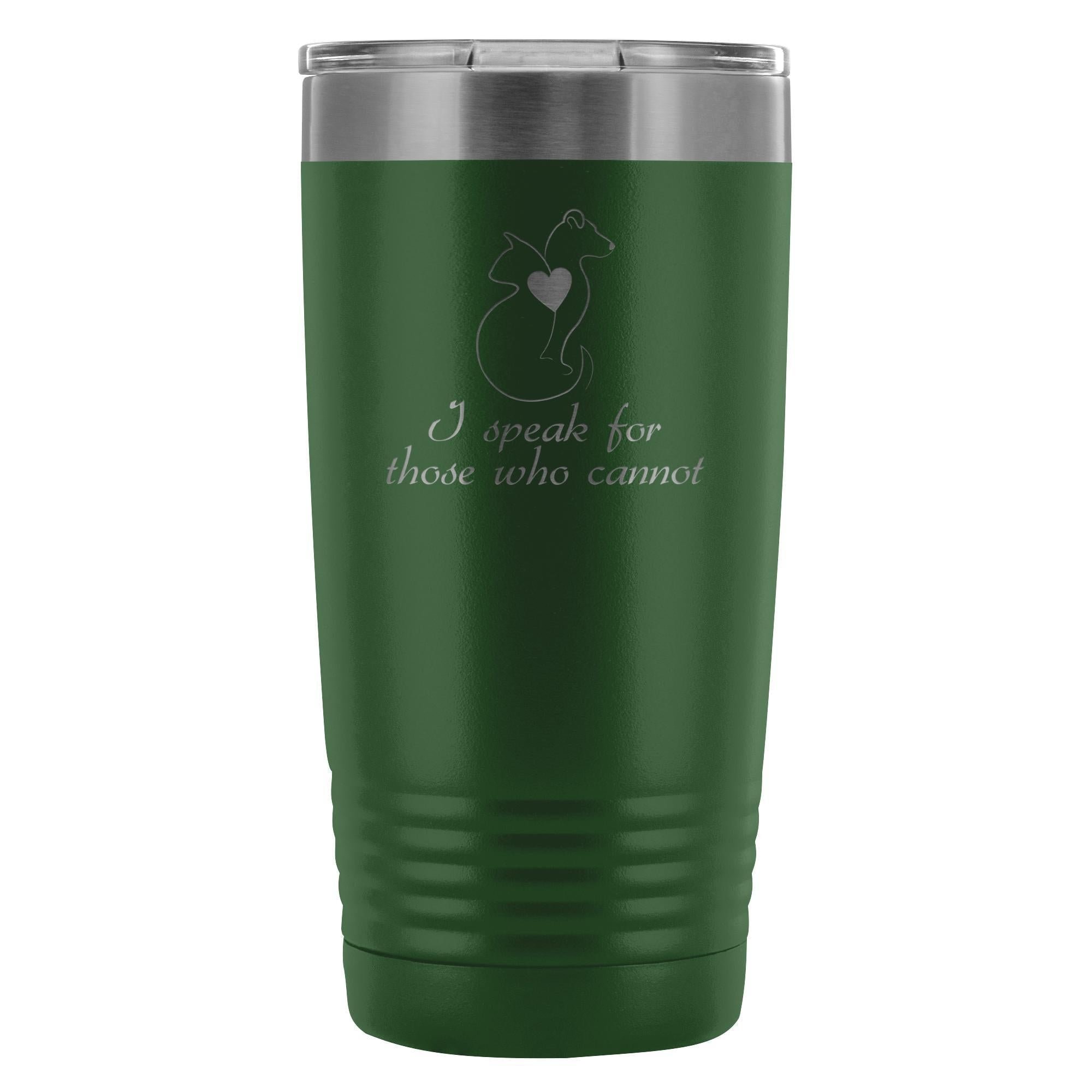 I Speak for Those Who Cannot 20oz Vacuum Tumbler - Animal Rescue Polar Camel