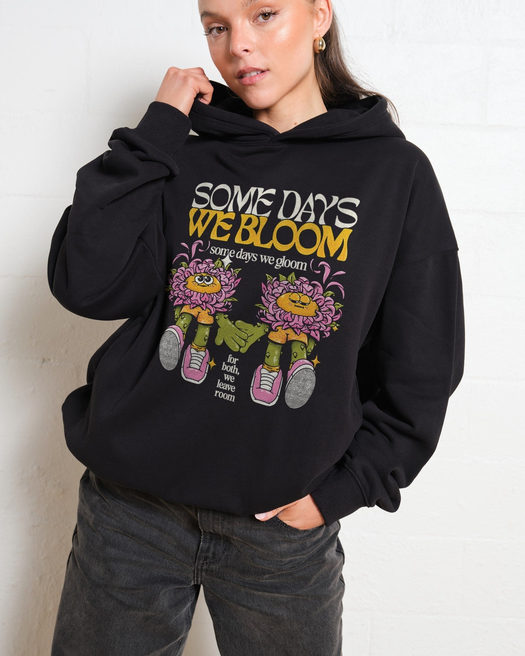 We Bloom Unisex Graphic Hoodie - 90s Boxy Fit, 340gsm Cotton-Poly Blend