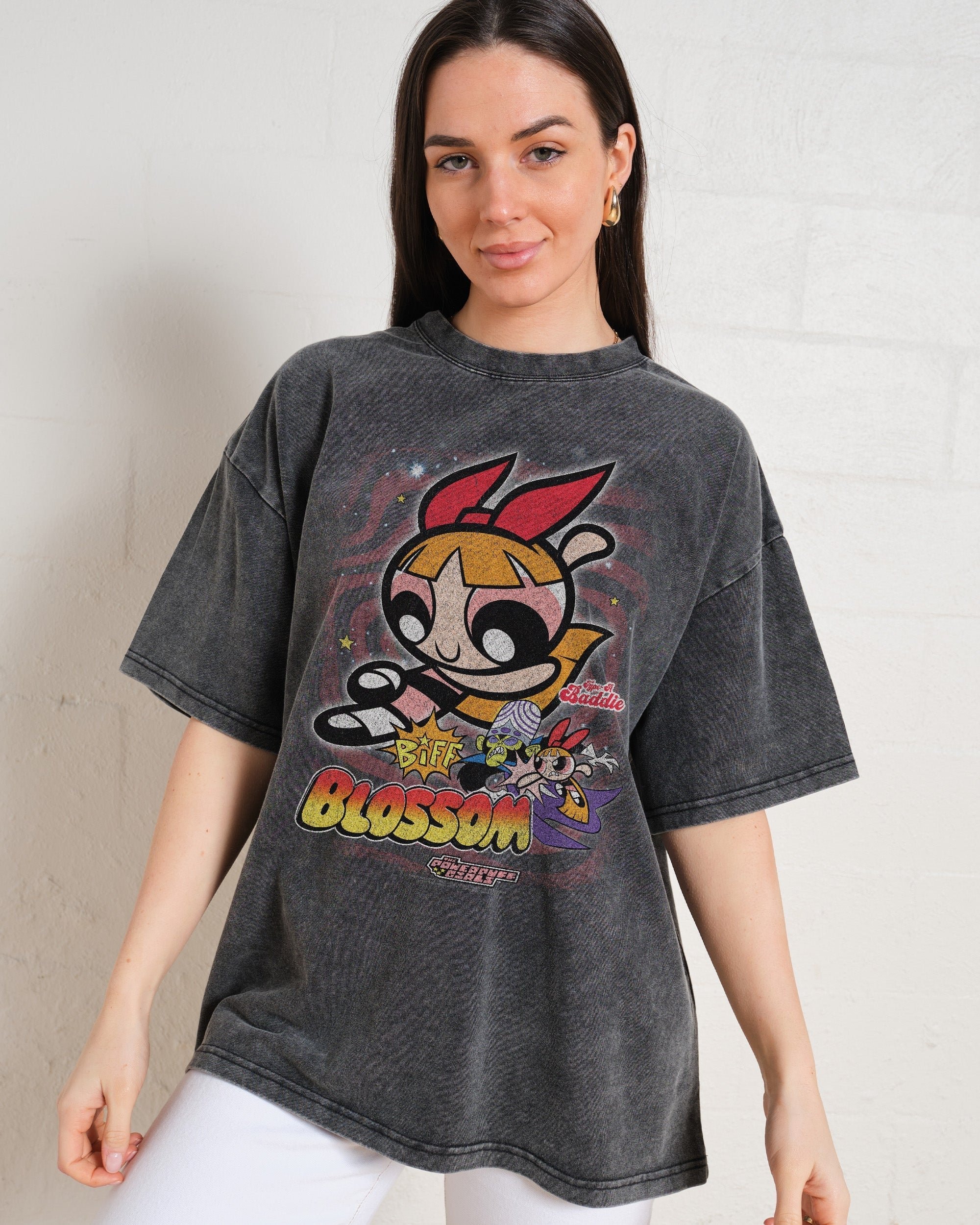 Blossom Oversized Graphic Tee - Powerpuff Girls Unisex 100% Combed Cotton