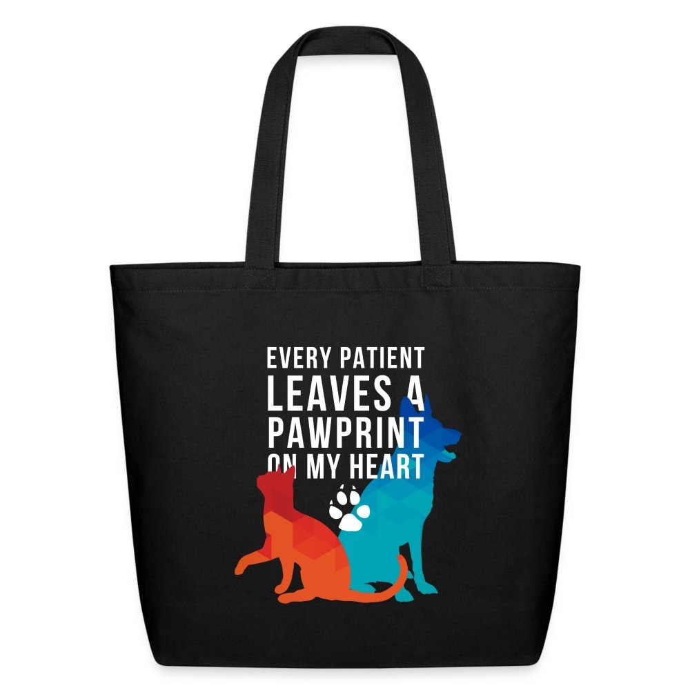Every Patient Leaves a Pawprint on My Heart Eco-Friendly Cotton Tote Bag 10x15x20 One Size