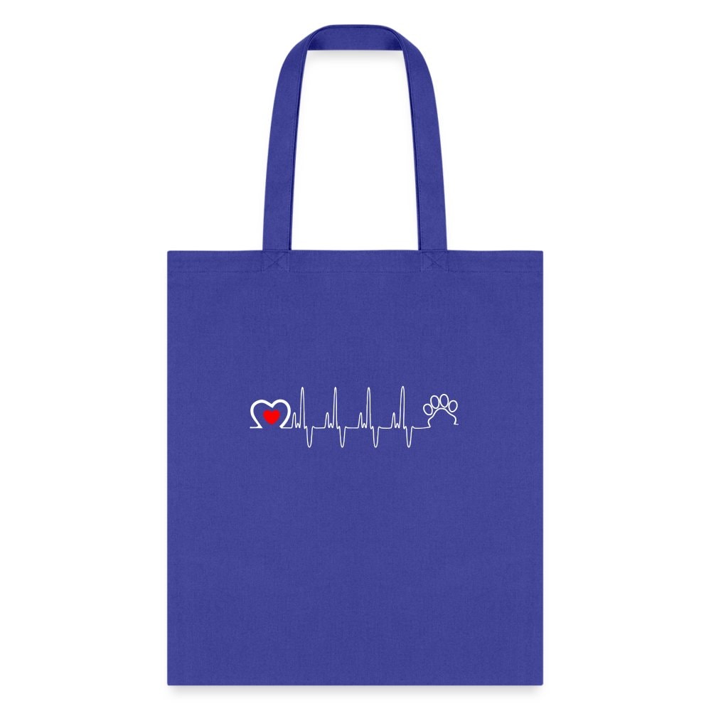 Animal Love Beat Tote Bag - Veterinary Pet Lover Canvas Shoulder Bag