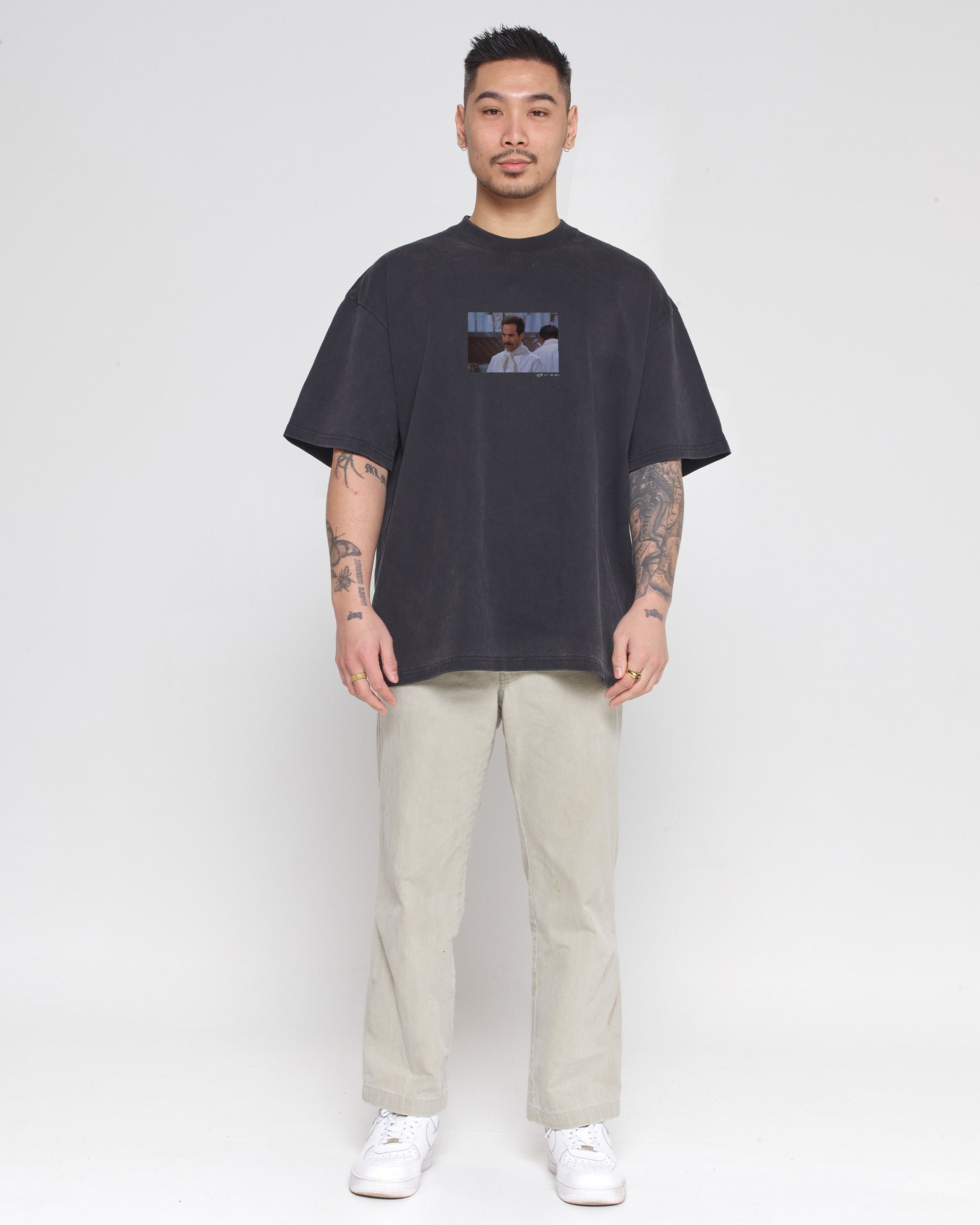 No Soup Oversized Graphic Tee - Seinfeld Collab Unisex 90s Boxy Fit 100% Combed Cotton