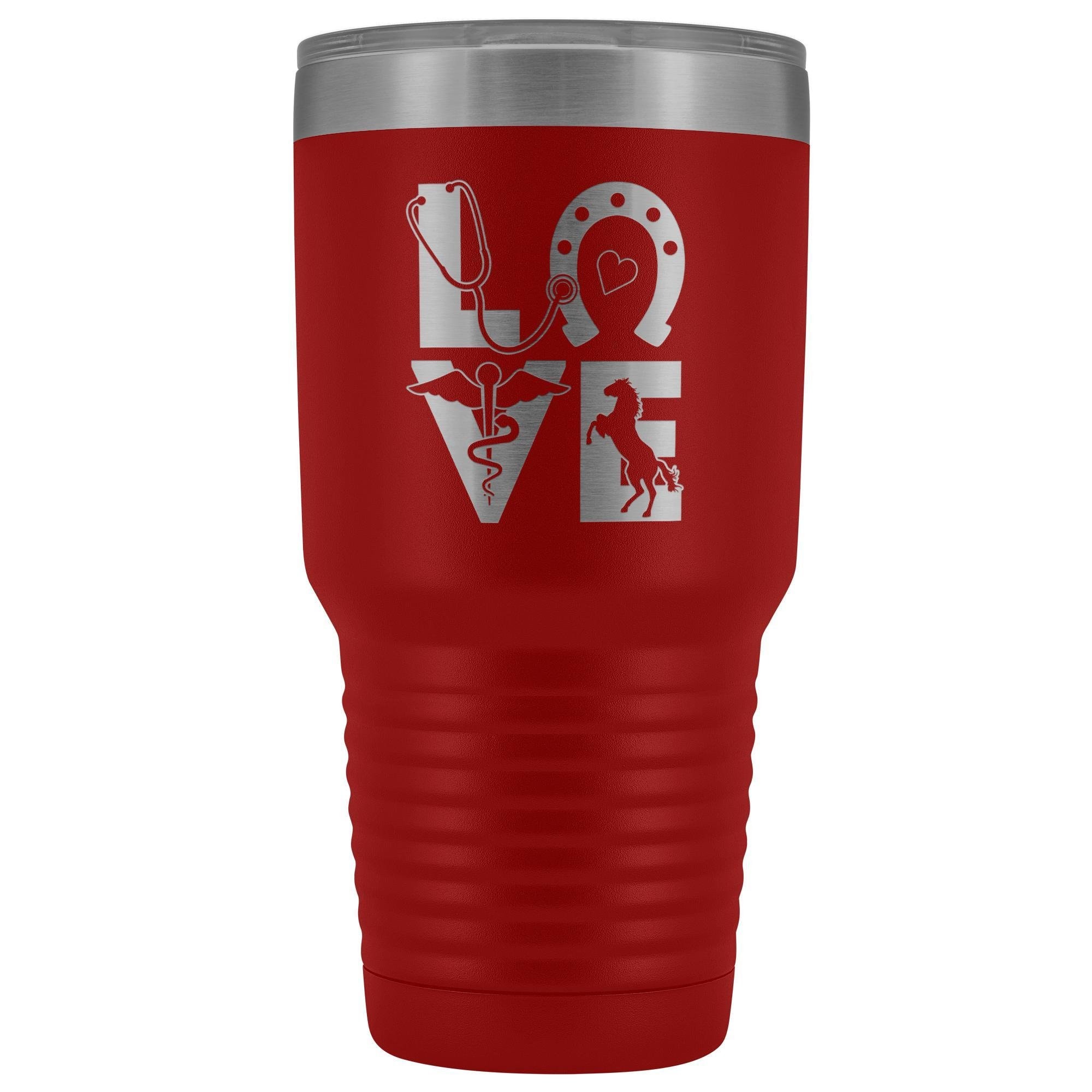 Equine Love 30oz Vacuum Tumbler - Polar Camel Stainless Steel Insulated for Vets