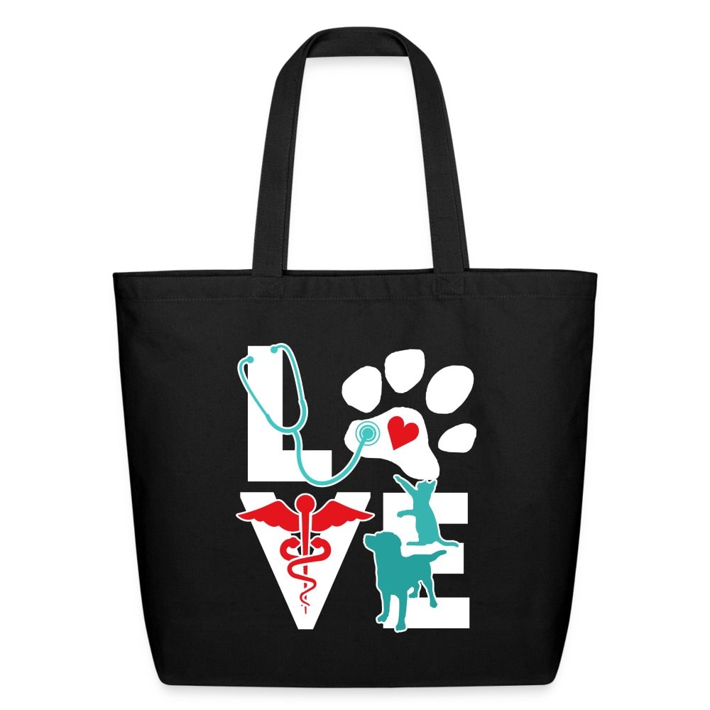 Love Veterinary Cat and Dog Eco-Friendly Cotton Tote Bag - 10x15x20 One Size