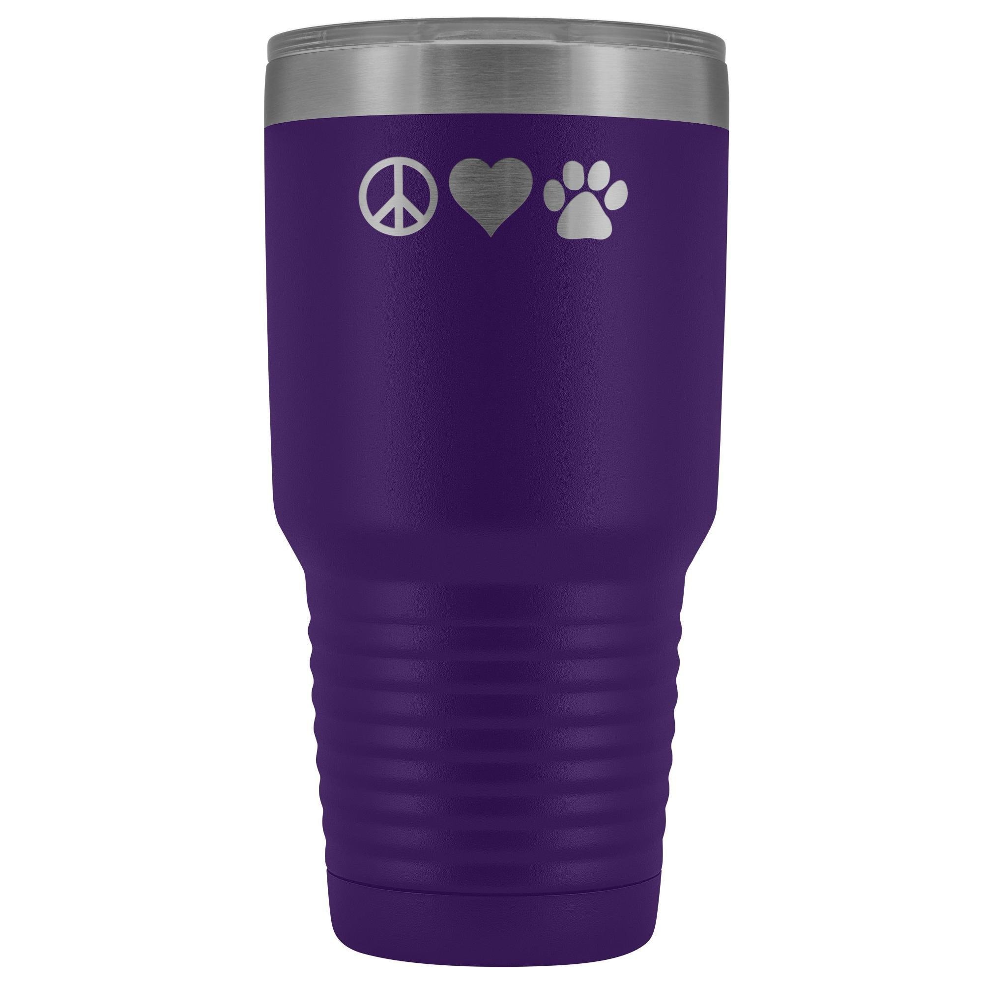 Peace Love Paws 30oz Vacuum Tumbler - Polar Camel Insulated Double Wall