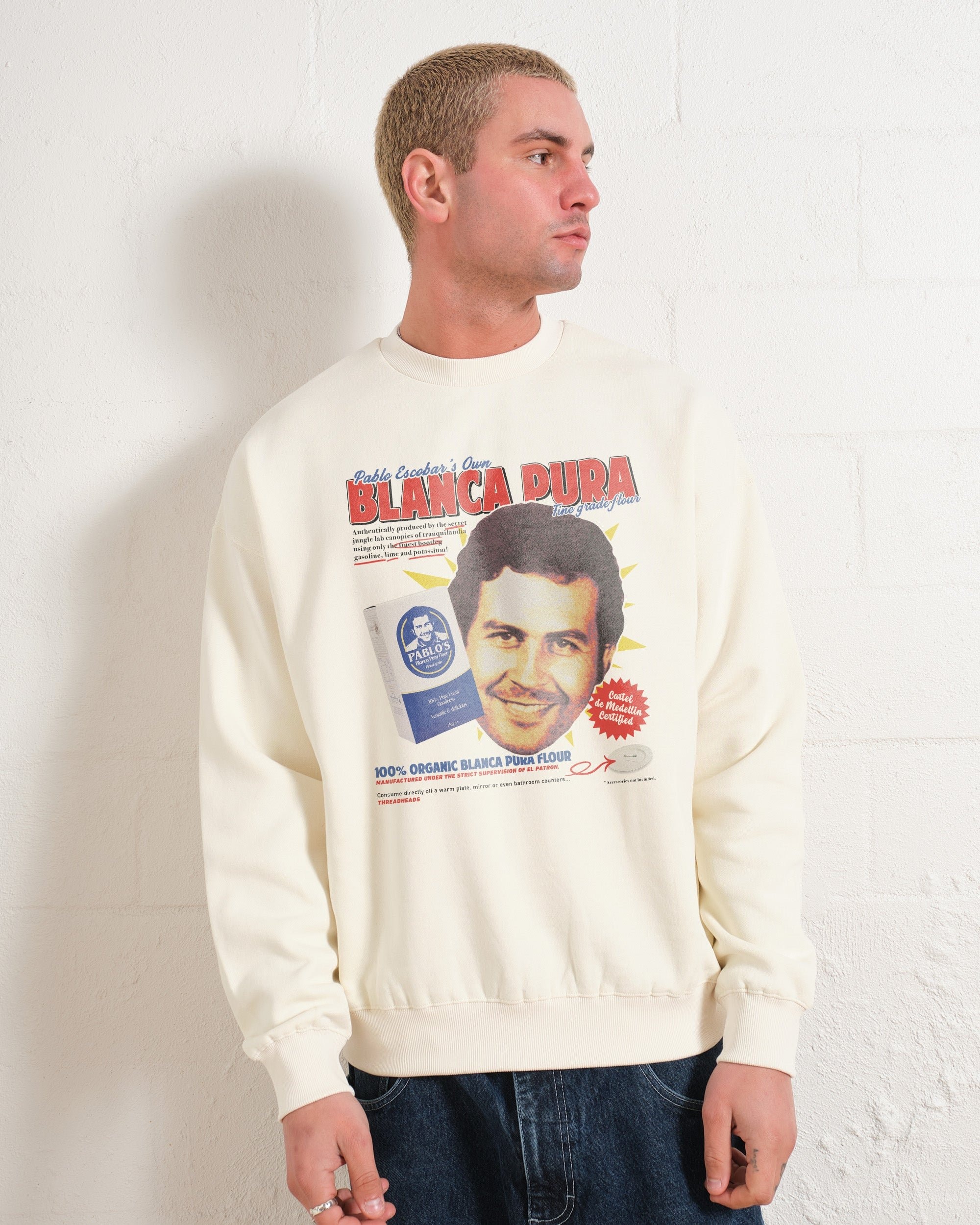 Pablo Escobar's Blanca Flour Unisex Sweatshirt - 340gsm Cotton Poly Blend