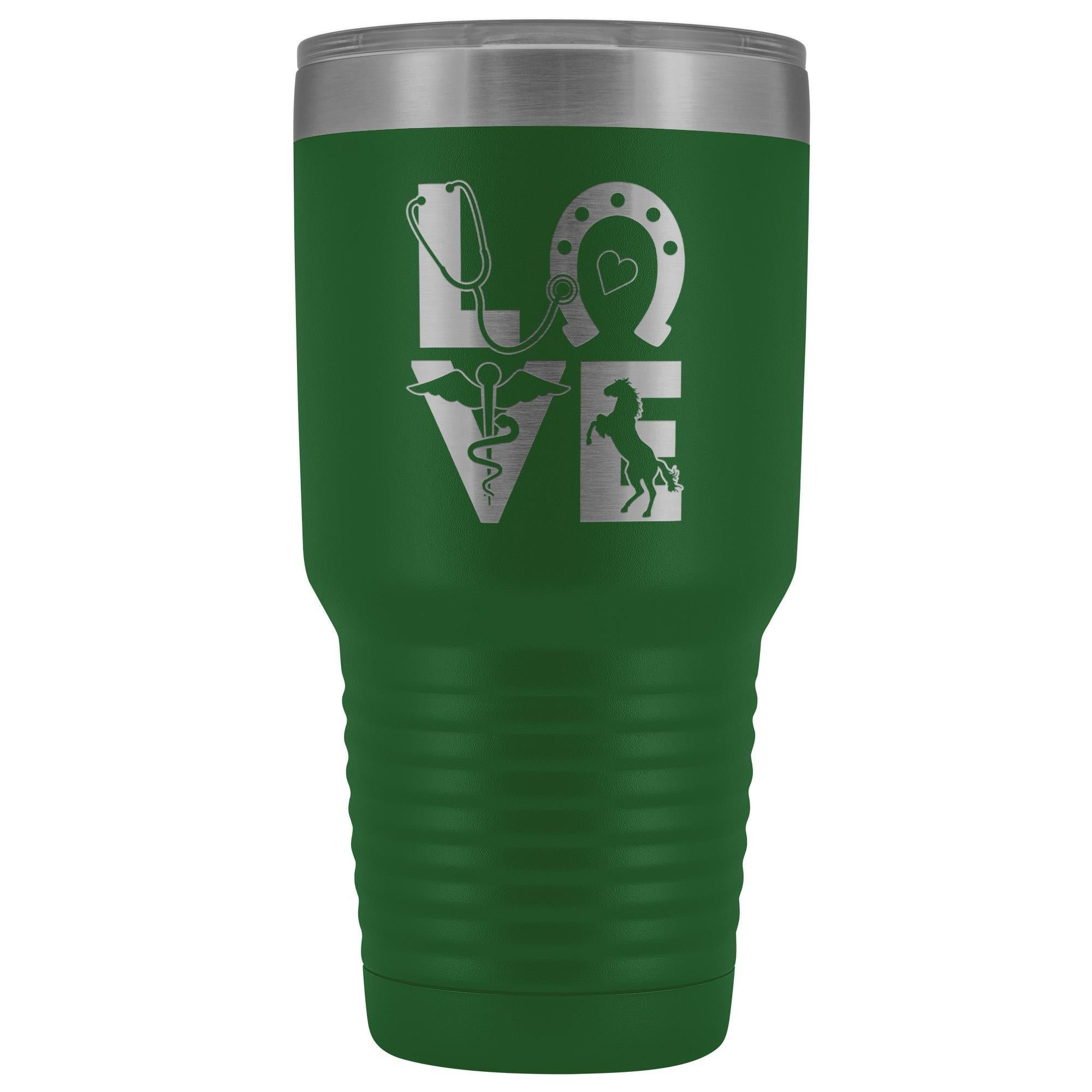 Equine Love 30oz Vacuum Tumbler - Polar Camel Stainless Steel Insulated for Vets
