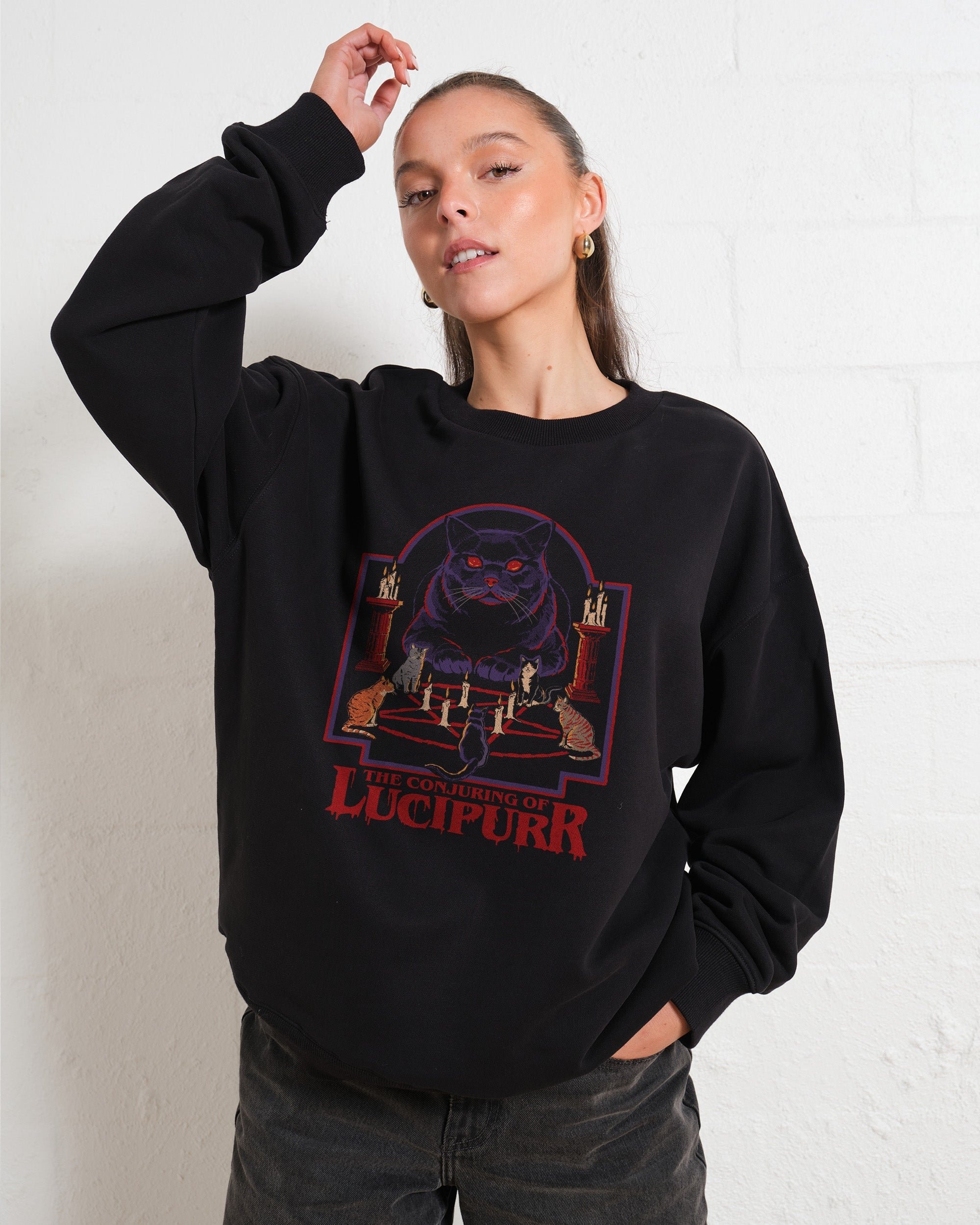 The Conjuring of Lucipurr Graphic Sweatshirt - Unisex Cotton Poly Blend