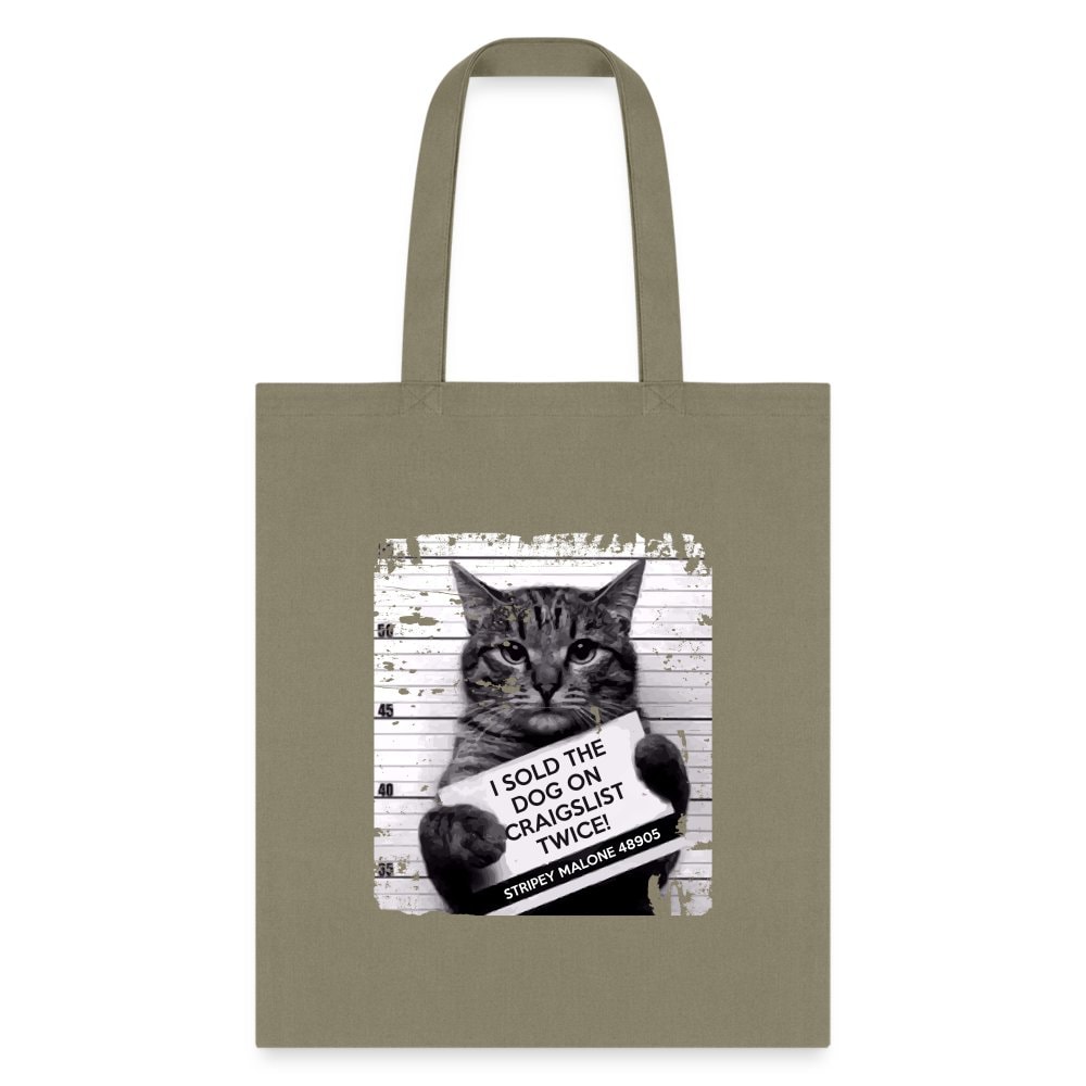 I Sold The Dog On Craigslist Twice! Cotton Canvas Tote Bag - 15.5x14.5 Vet Gift