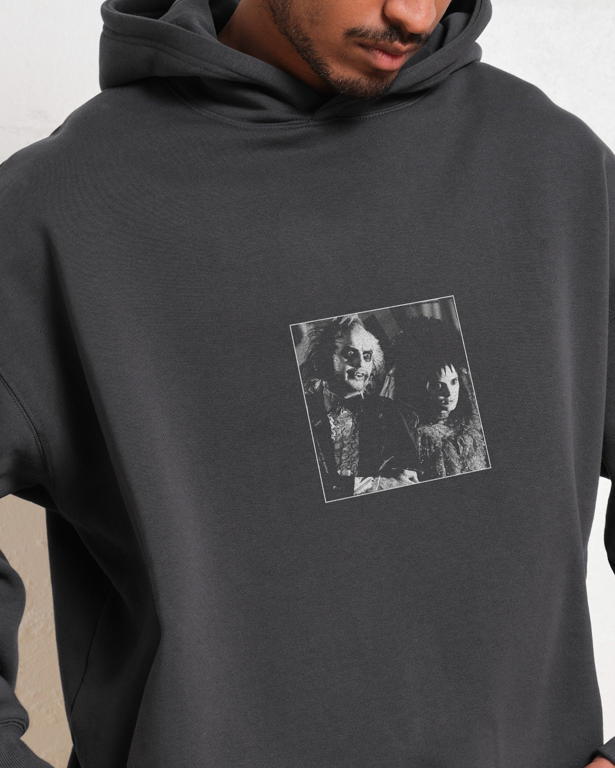 Strange & Unusual Beetlejuice Unisex Graphic Hoodie - 90s Boxy Fit, 340gsm Cotton-Poly Blend
