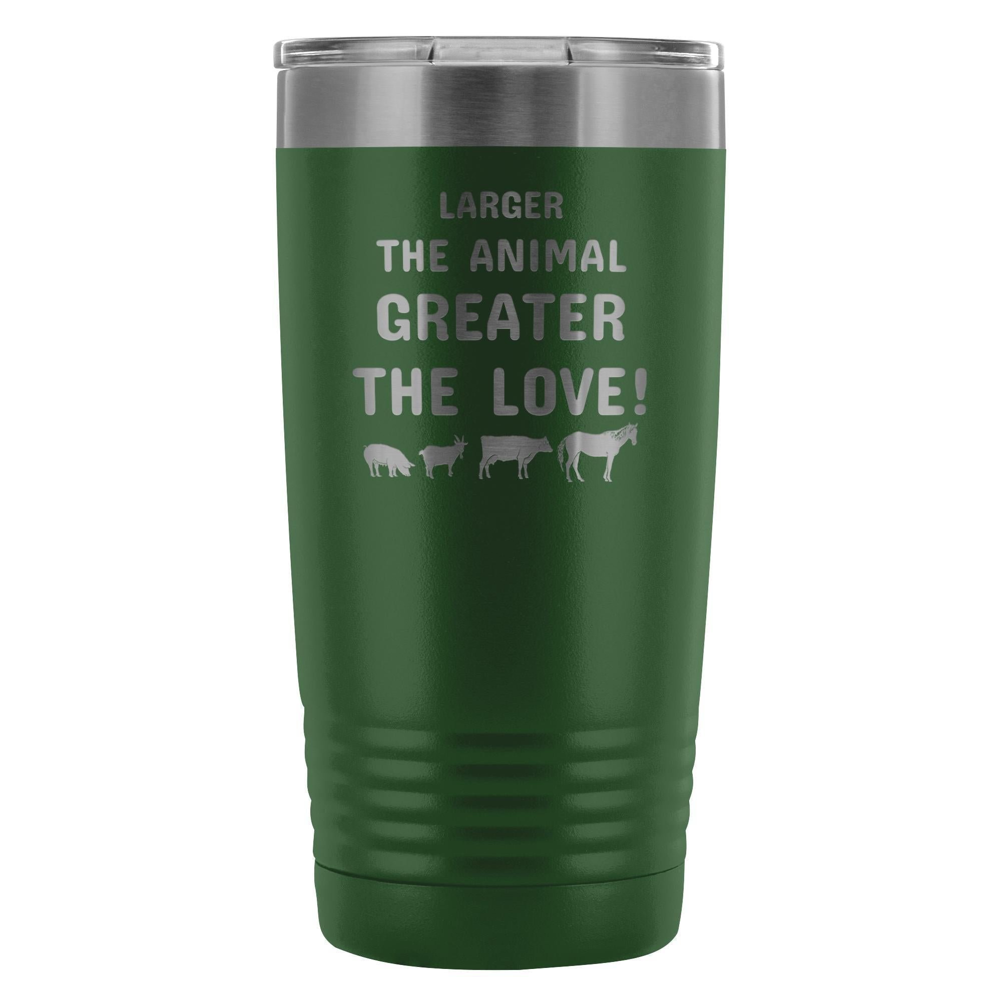 20oz Vacuum Tumbler Larger the Animal Greater the Love Vet Gift Polar Camel