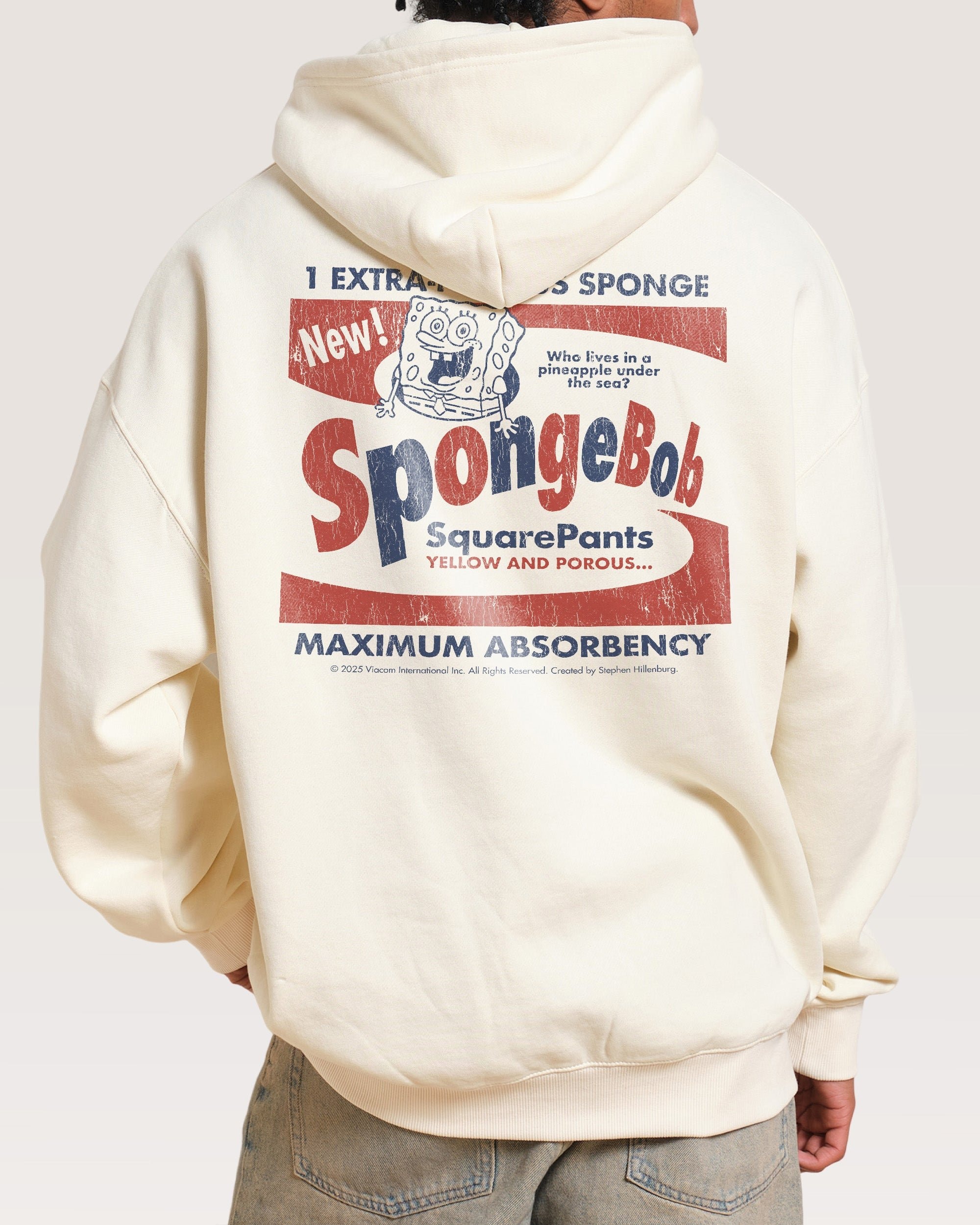 SpongeBob Bob Unisex Hoodie - 90s Boxy Fit, 80% Cotton, Dropped Shoulders